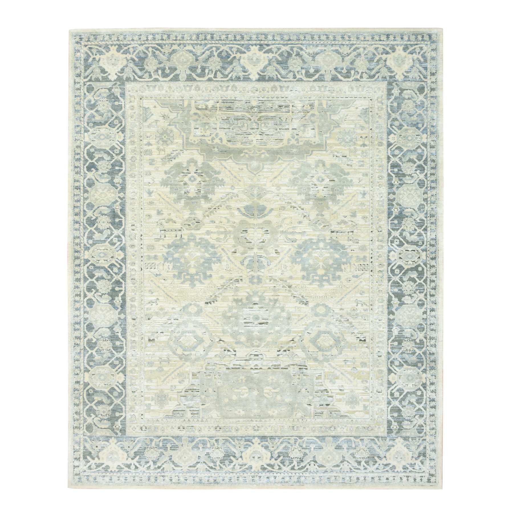 Oushak-And-Peshawar-Hand-Knotted-Rug-377615