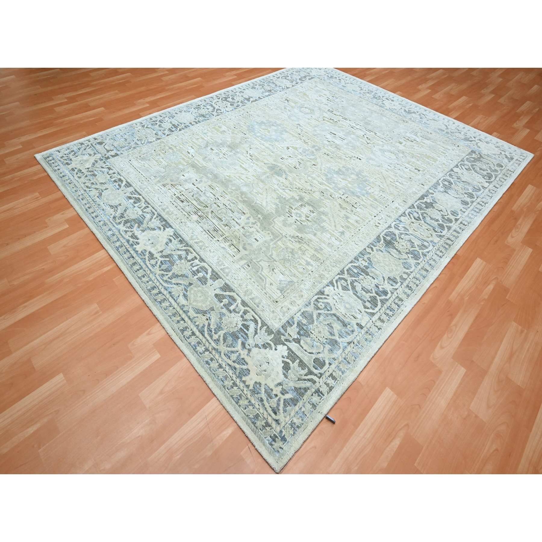 Oushak-And-Peshawar-Hand-Knotted-Rug-377615