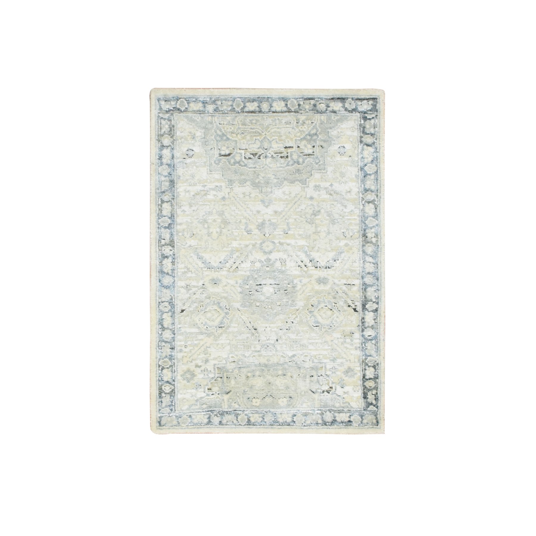 Oushak-And-Peshawar-Hand-Knotted-Rug-377625