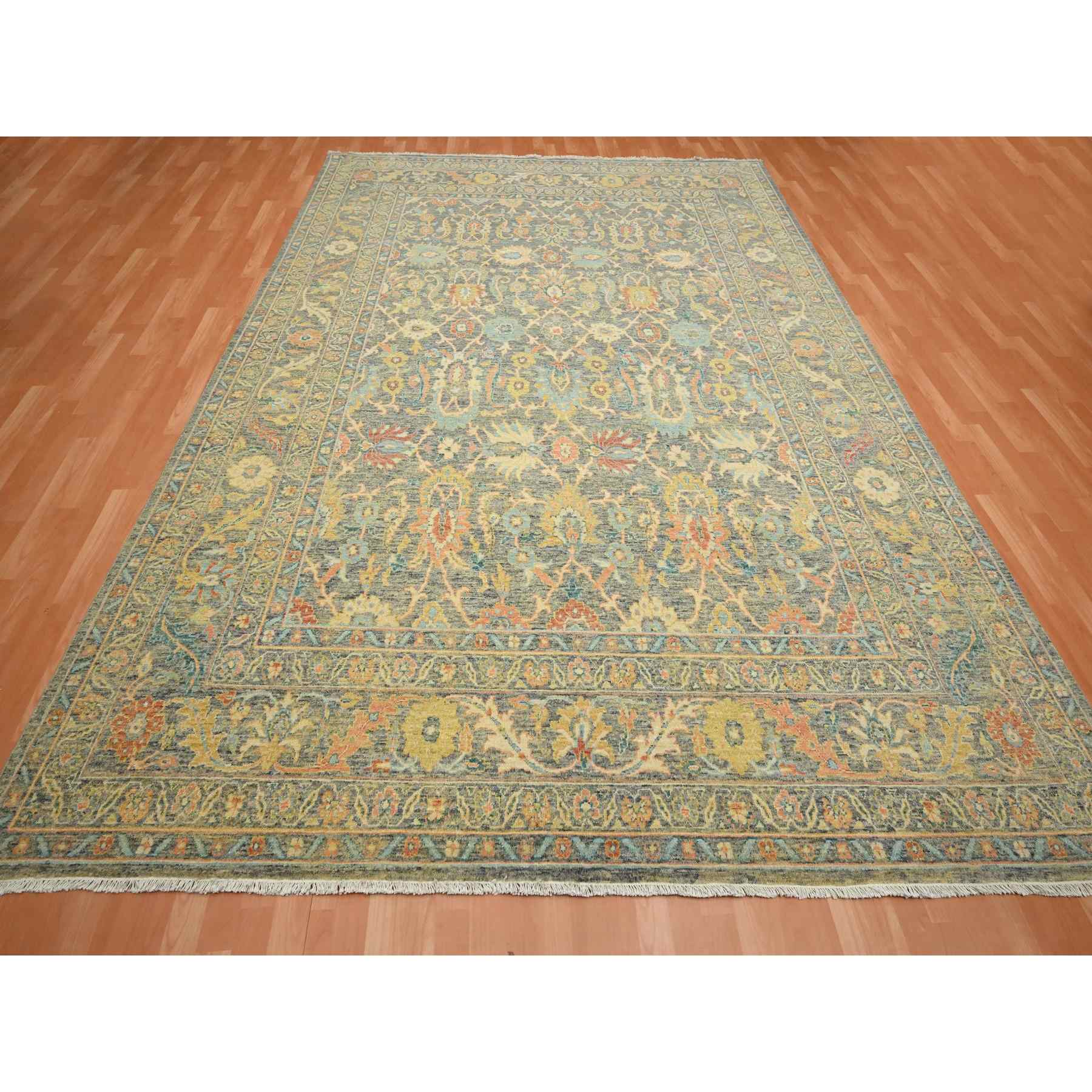 Oushak-And-Peshawar-Hand-Knotted-Rug-378180