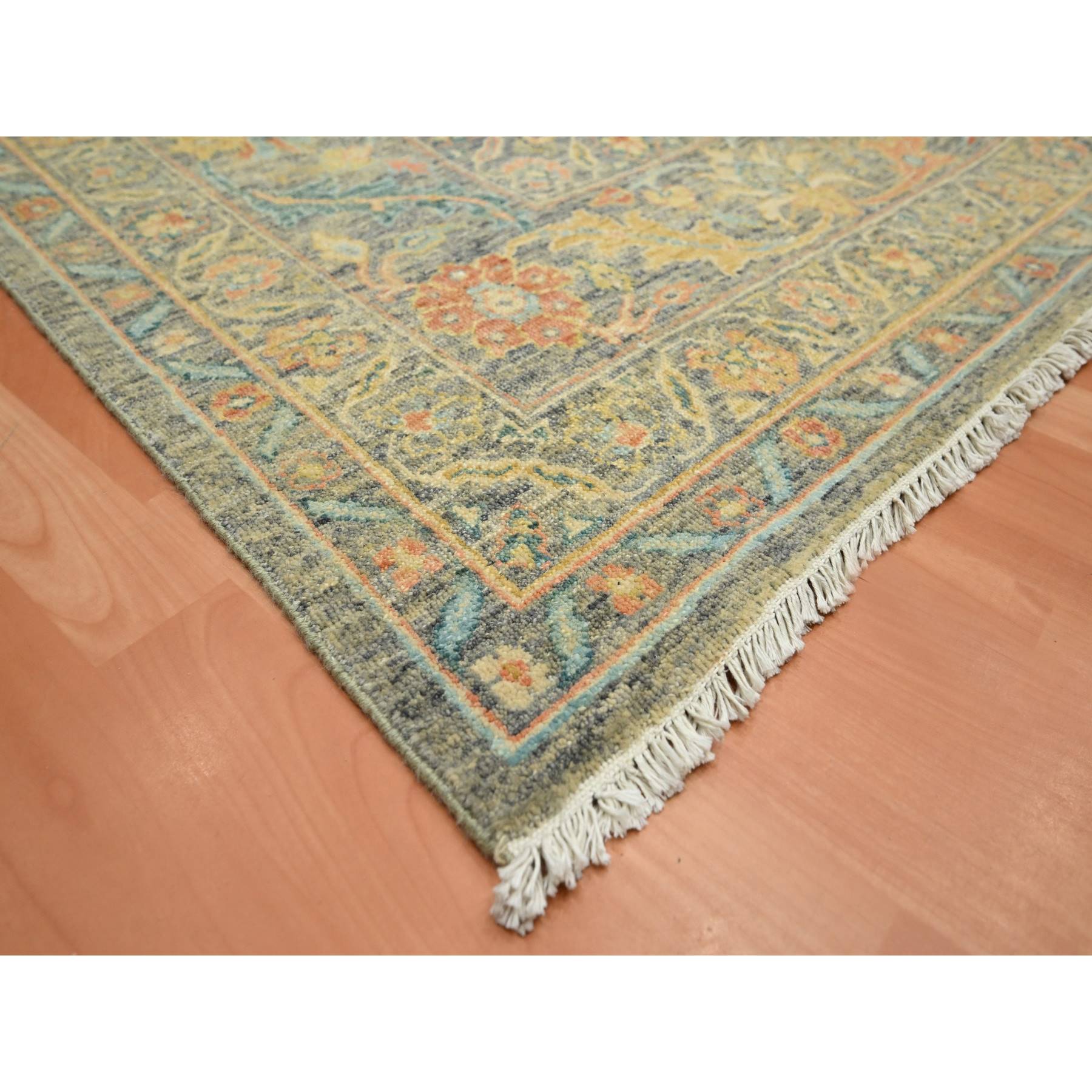 Oushak-And-Peshawar-Hand-Knotted-Rug-378180