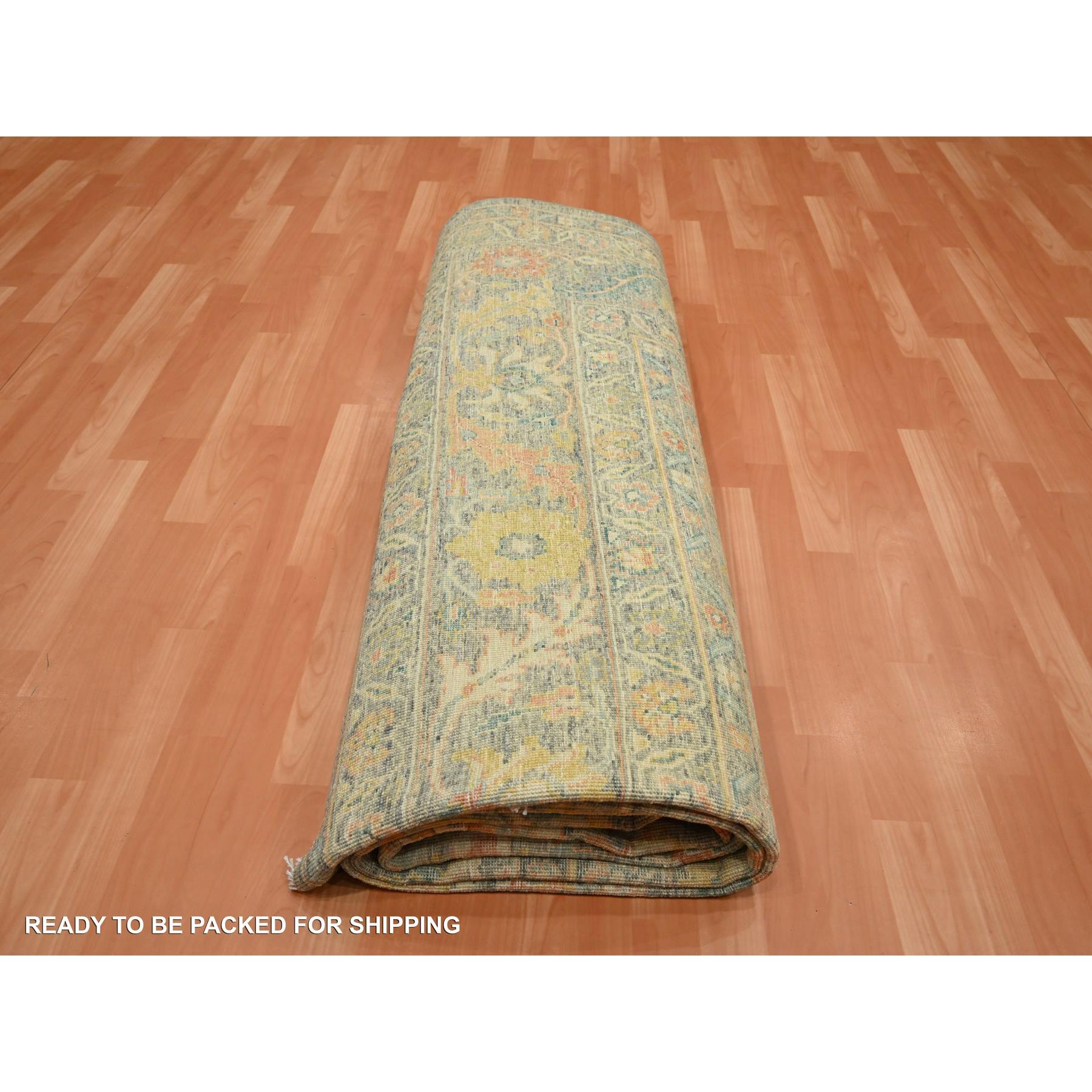 Oushak-And-Peshawar-Hand-Knotted-Rug-378180