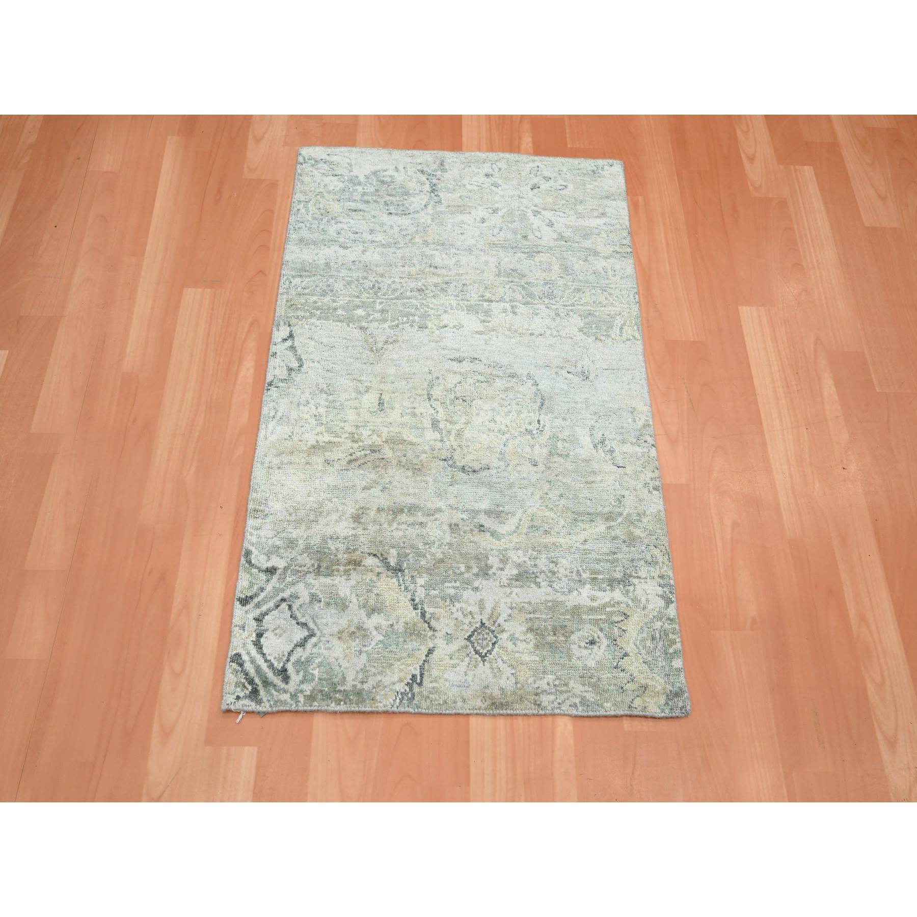 Oushak-And-Peshawar-Hand-Knotted-Rug-378295