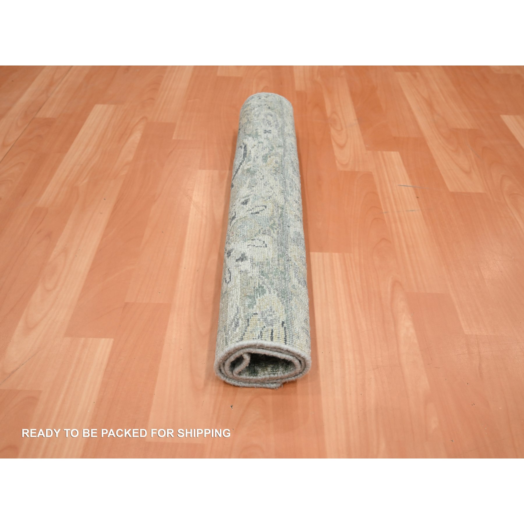 Oushak-And-Peshawar-Hand-Knotted-Rug-378295