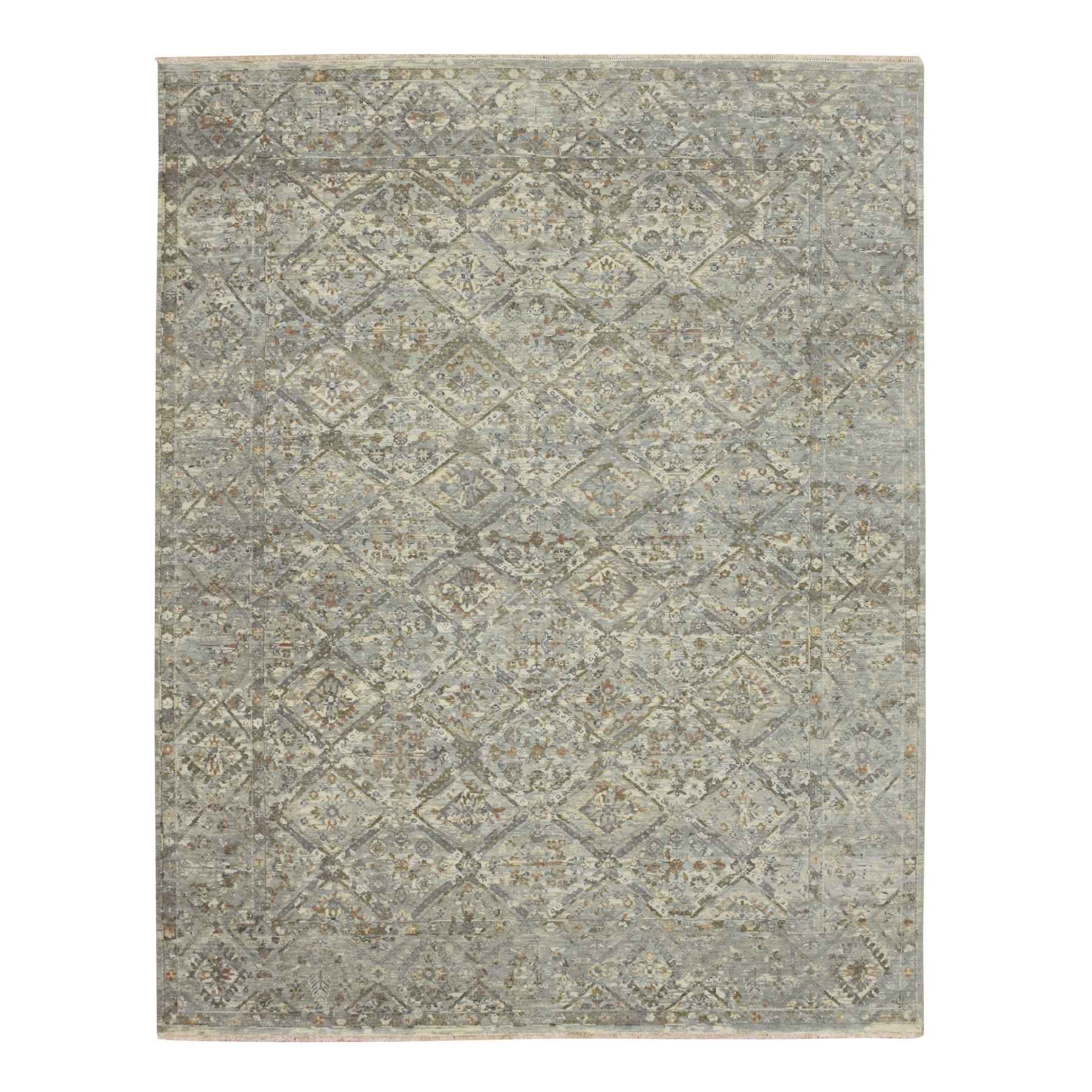 Oushak-And-Peshawar-Hand-Knotted-Rug-378675