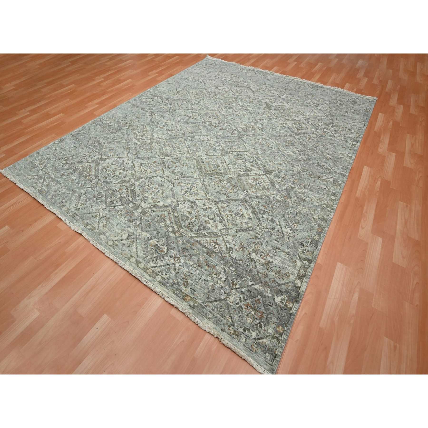 Oushak-And-Peshawar-Hand-Knotted-Rug-378675