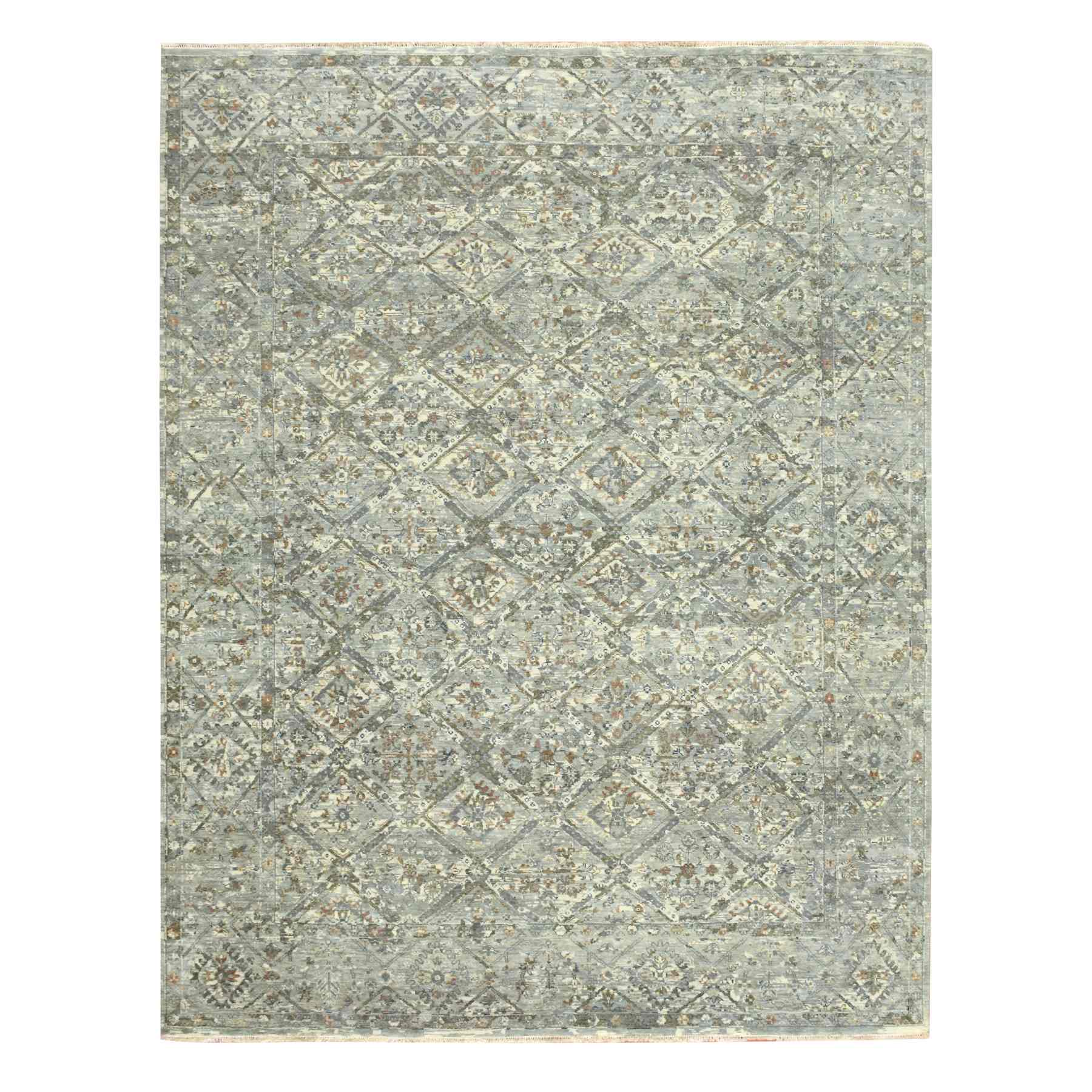 Oushak-And-Peshawar-Hand-Knotted-Rug-378680