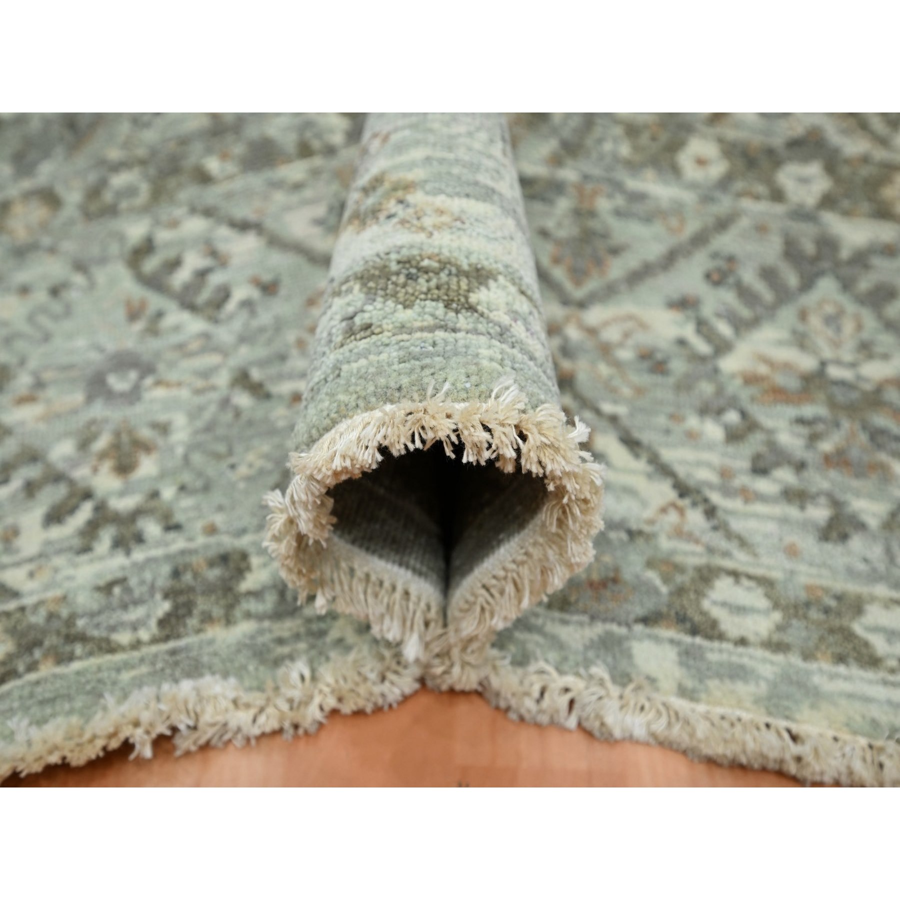 Oushak-And-Peshawar-Hand-Knotted-Rug-378680