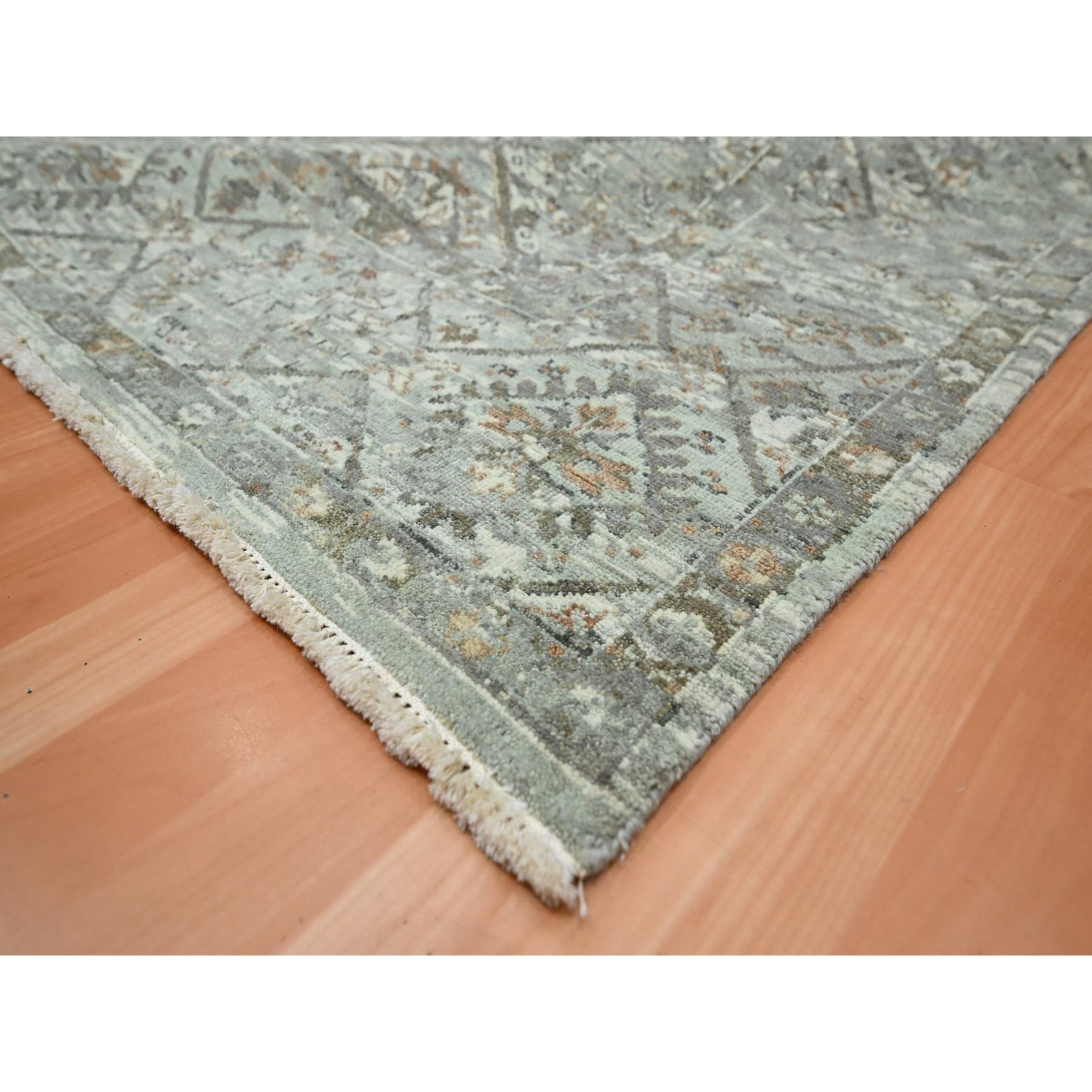Oushak-And-Peshawar-Hand-Knotted-Rug-378680