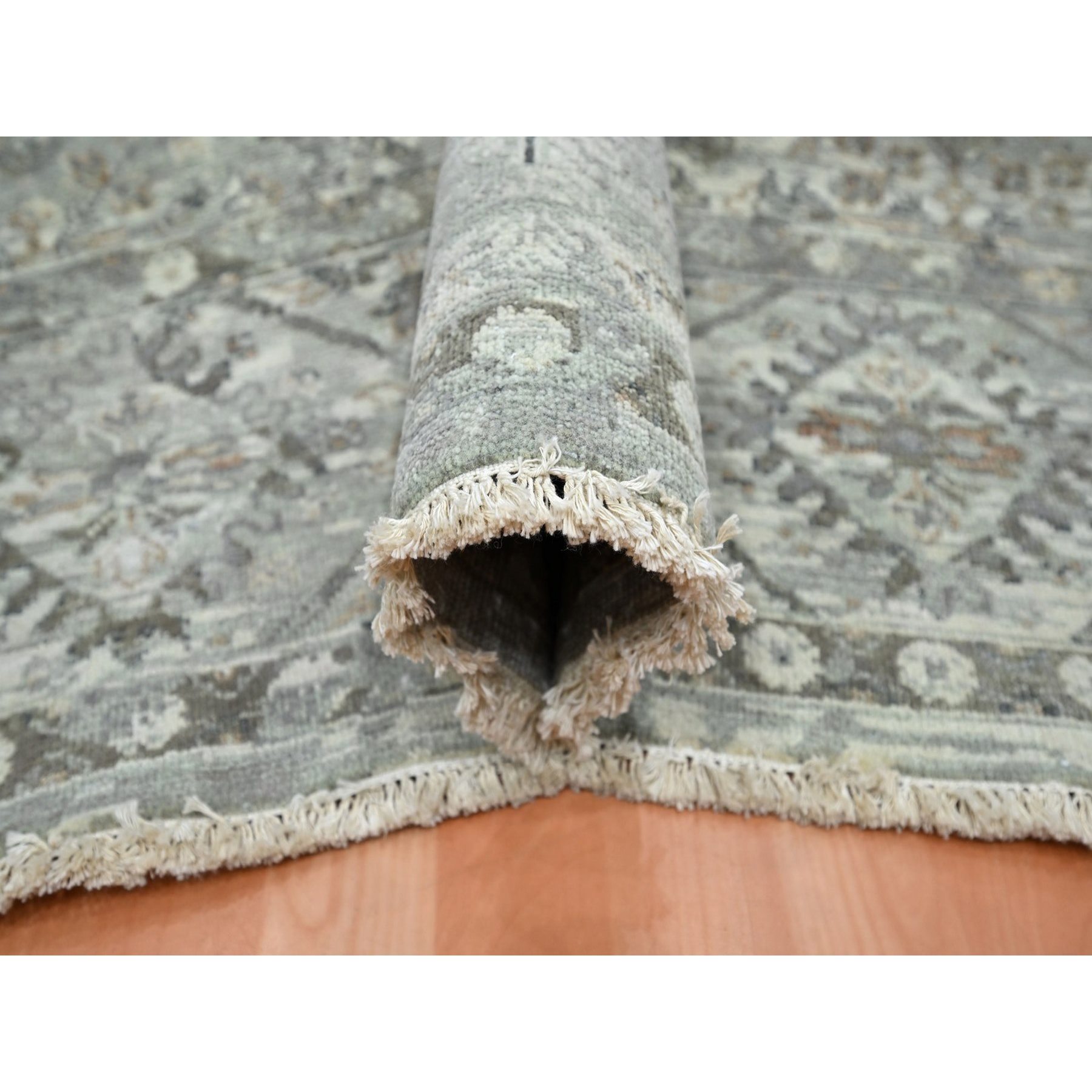 Oushak-And-Peshawar-Hand-Knotted-Rug-378685