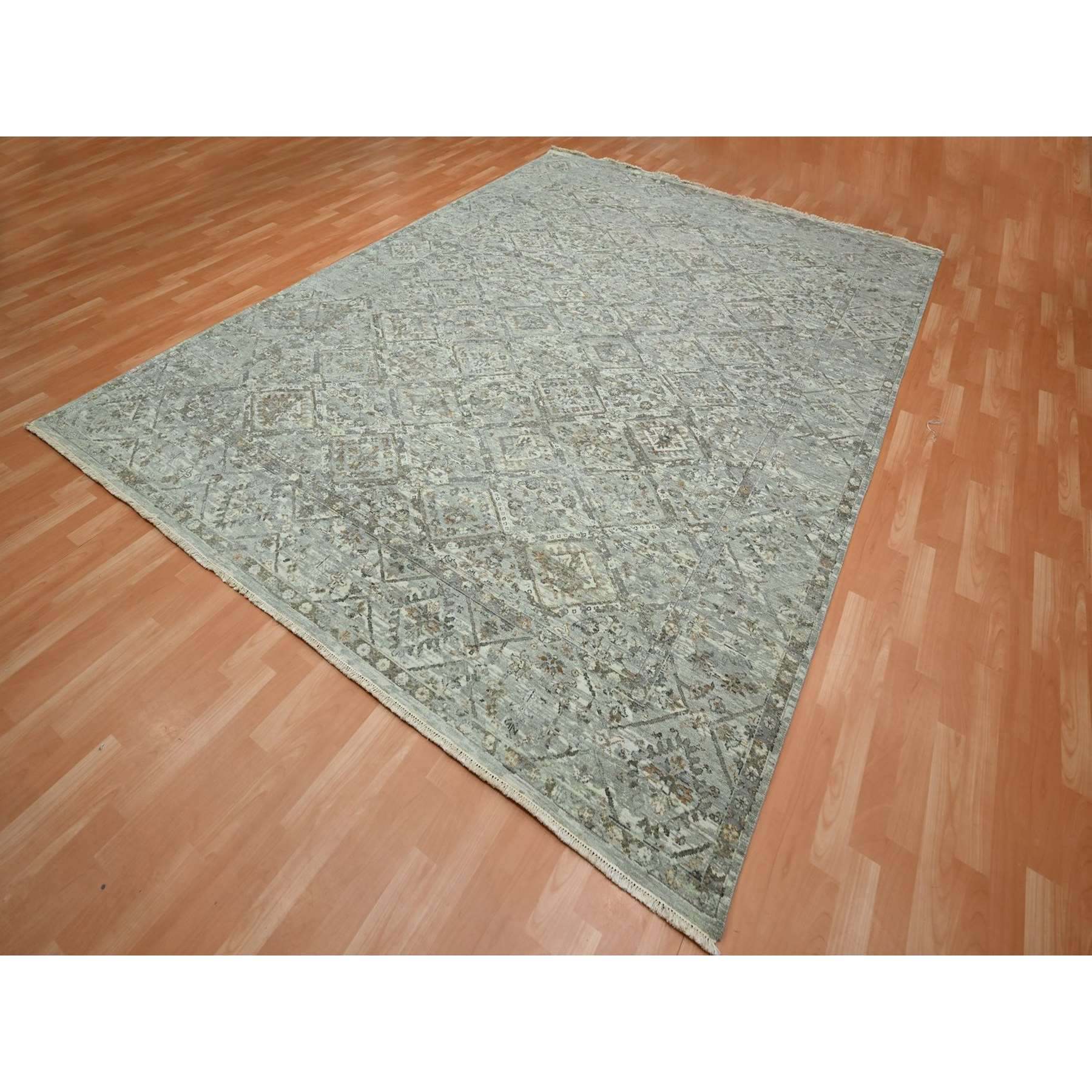 Oushak-And-Peshawar-Hand-Knotted-Rug-378690