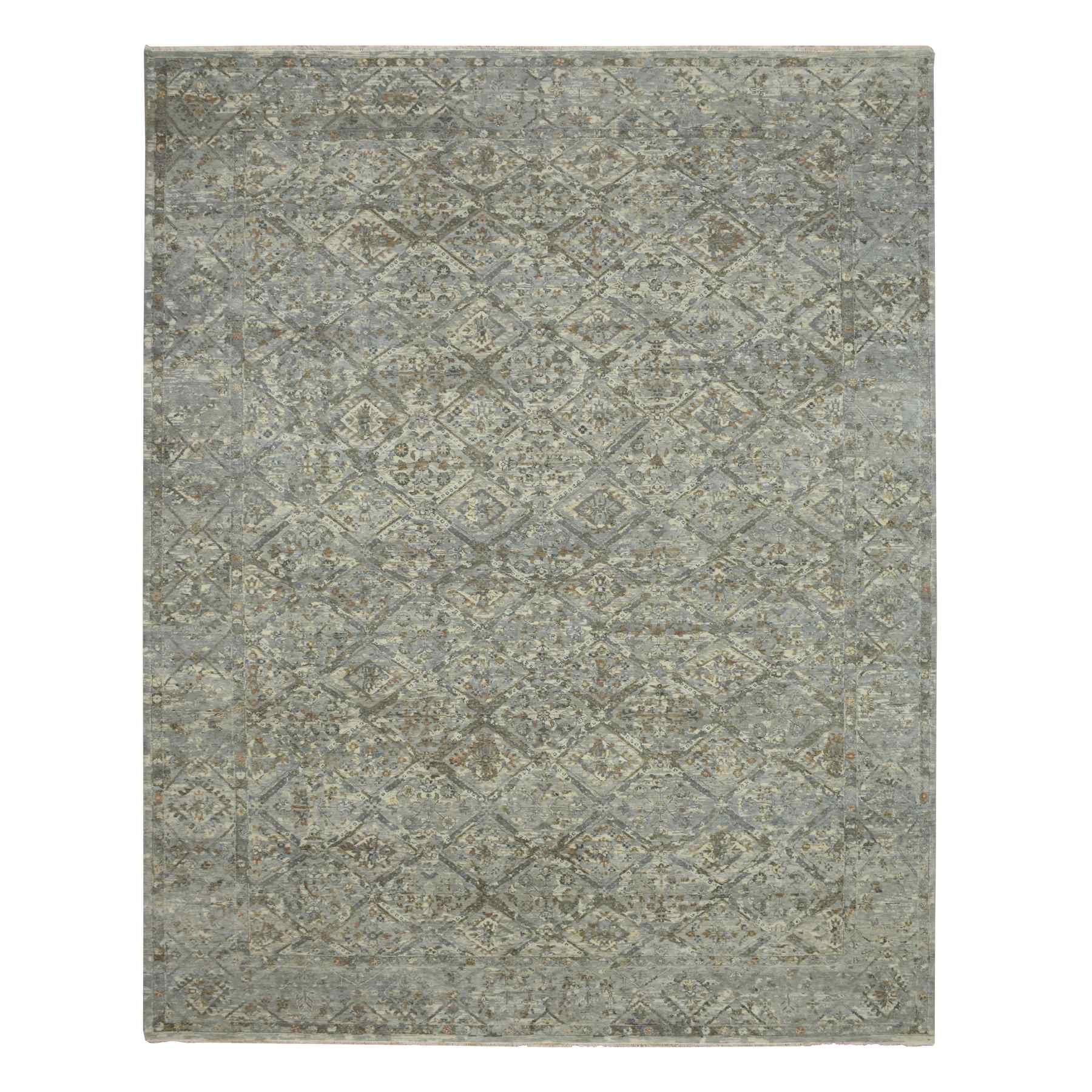 Oushak-And-Peshawar-Hand-Knotted-Rug-378700