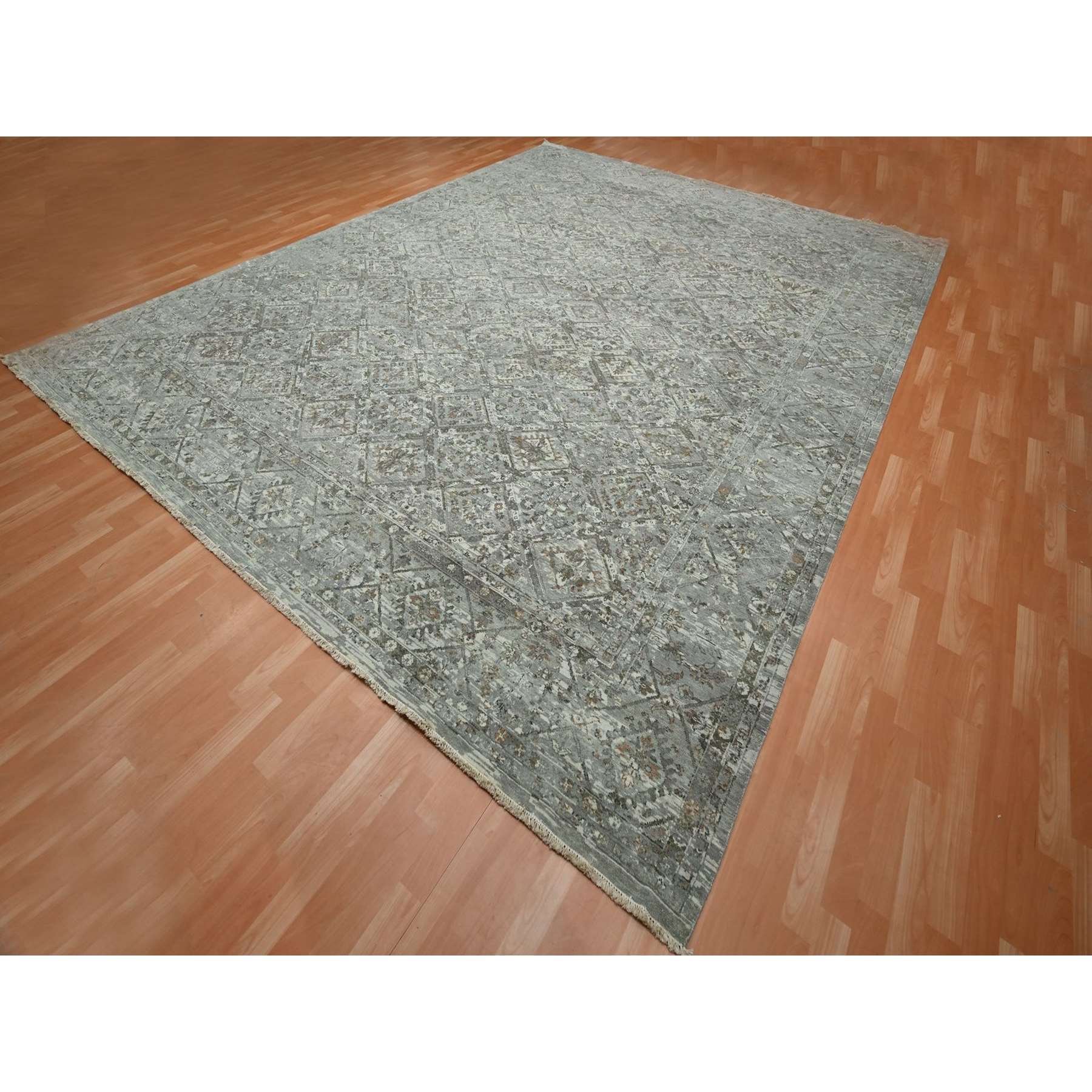 Oushak-And-Peshawar-Hand-Knotted-Rug-378700