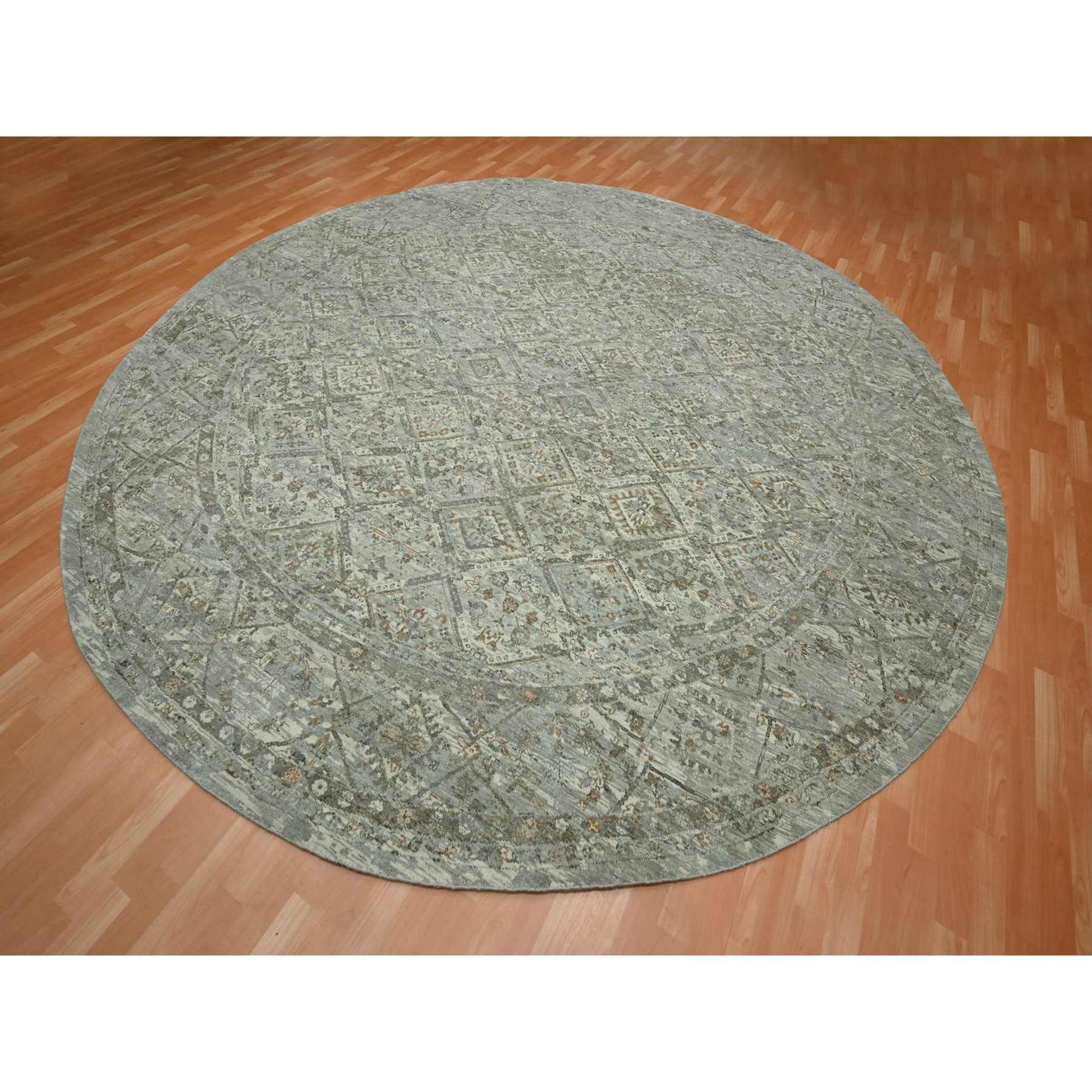 Oushak-And-Peshawar-Hand-Knotted-Rug-378705