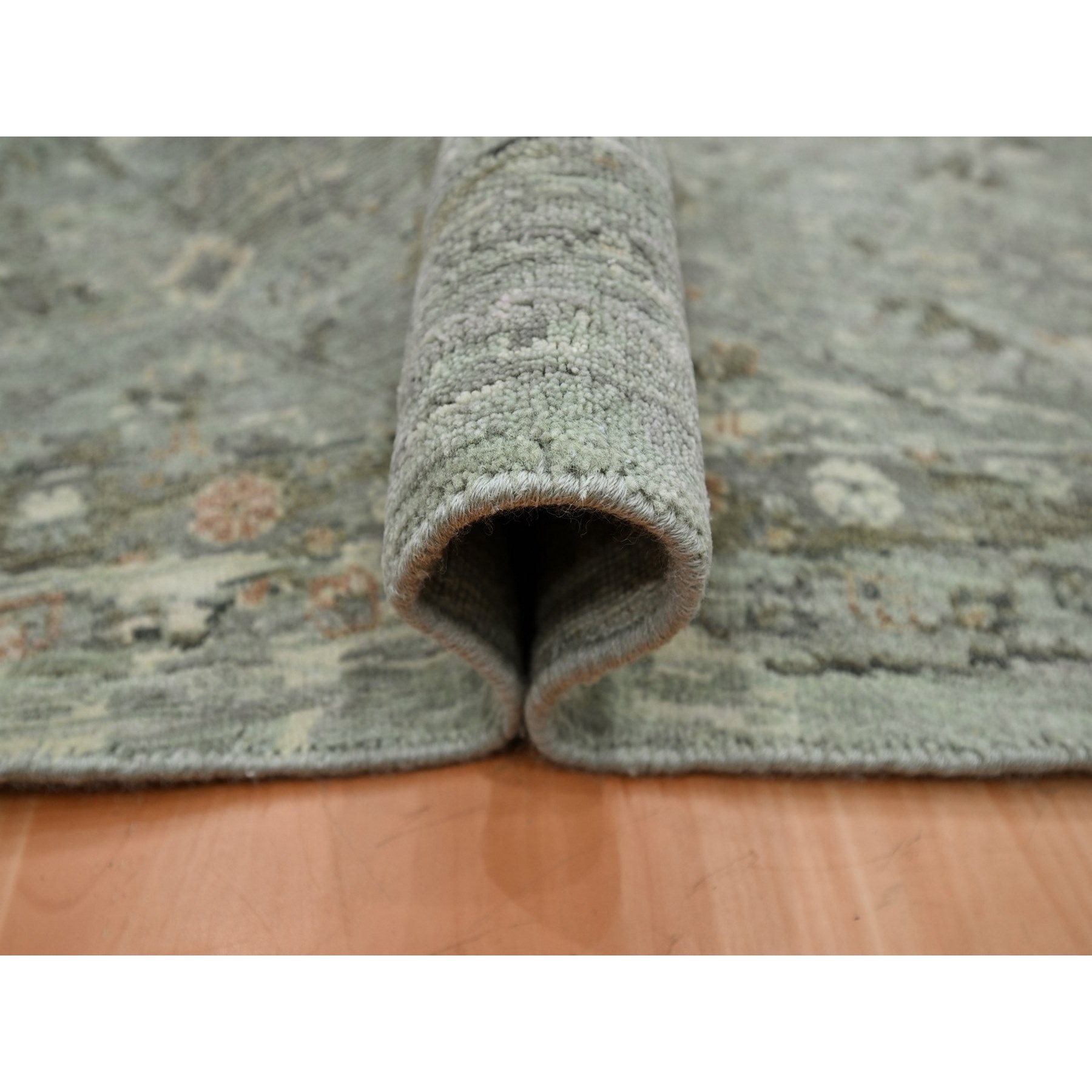 Oushak-And-Peshawar-Hand-Knotted-Rug-378705