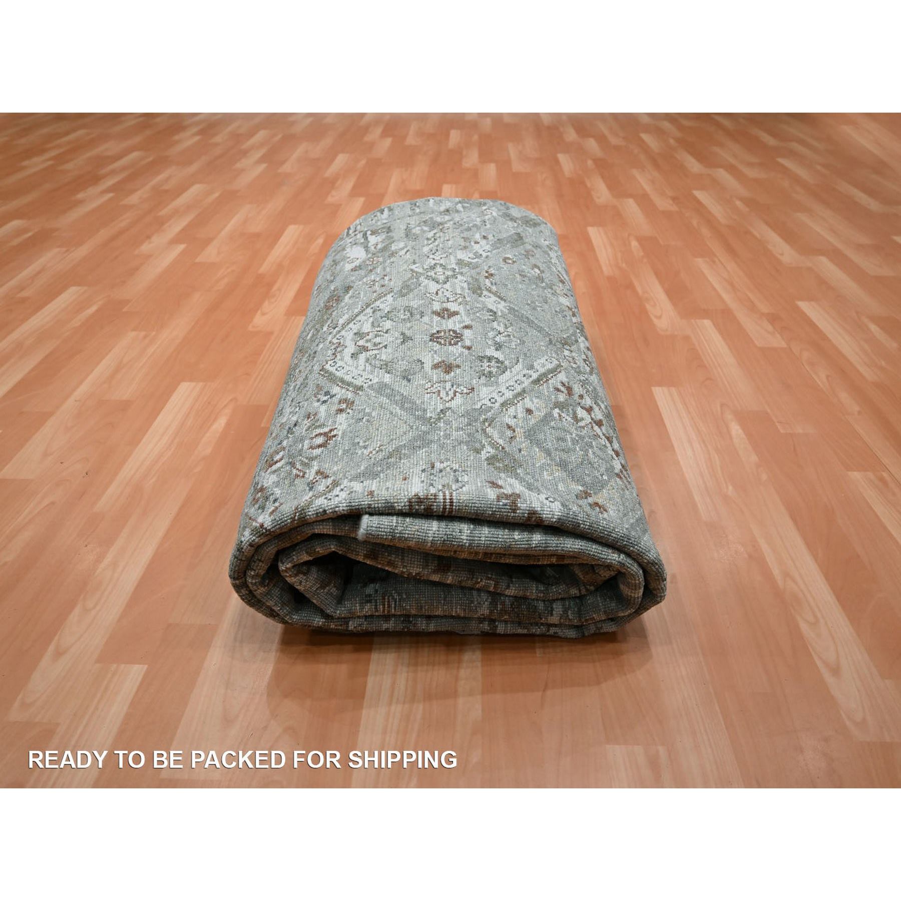 Oushak-And-Peshawar-Hand-Knotted-Rug-378705