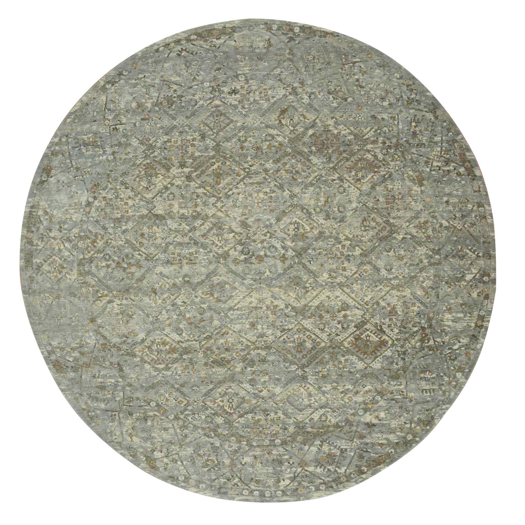 Oushak-And-Peshawar-Hand-Knotted-Rug-378710