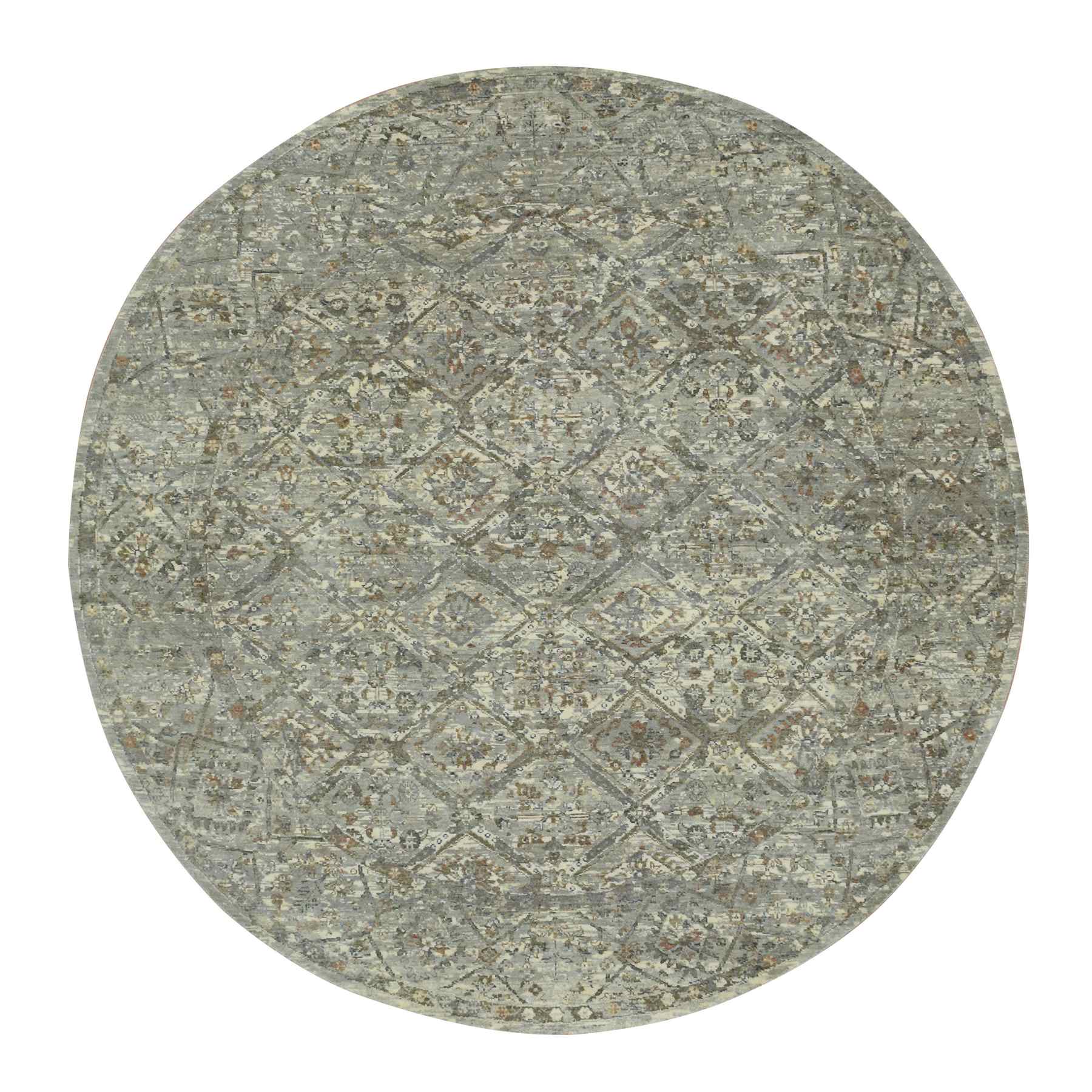 Oushak-And-Peshawar-Hand-Knotted-Rug-378715