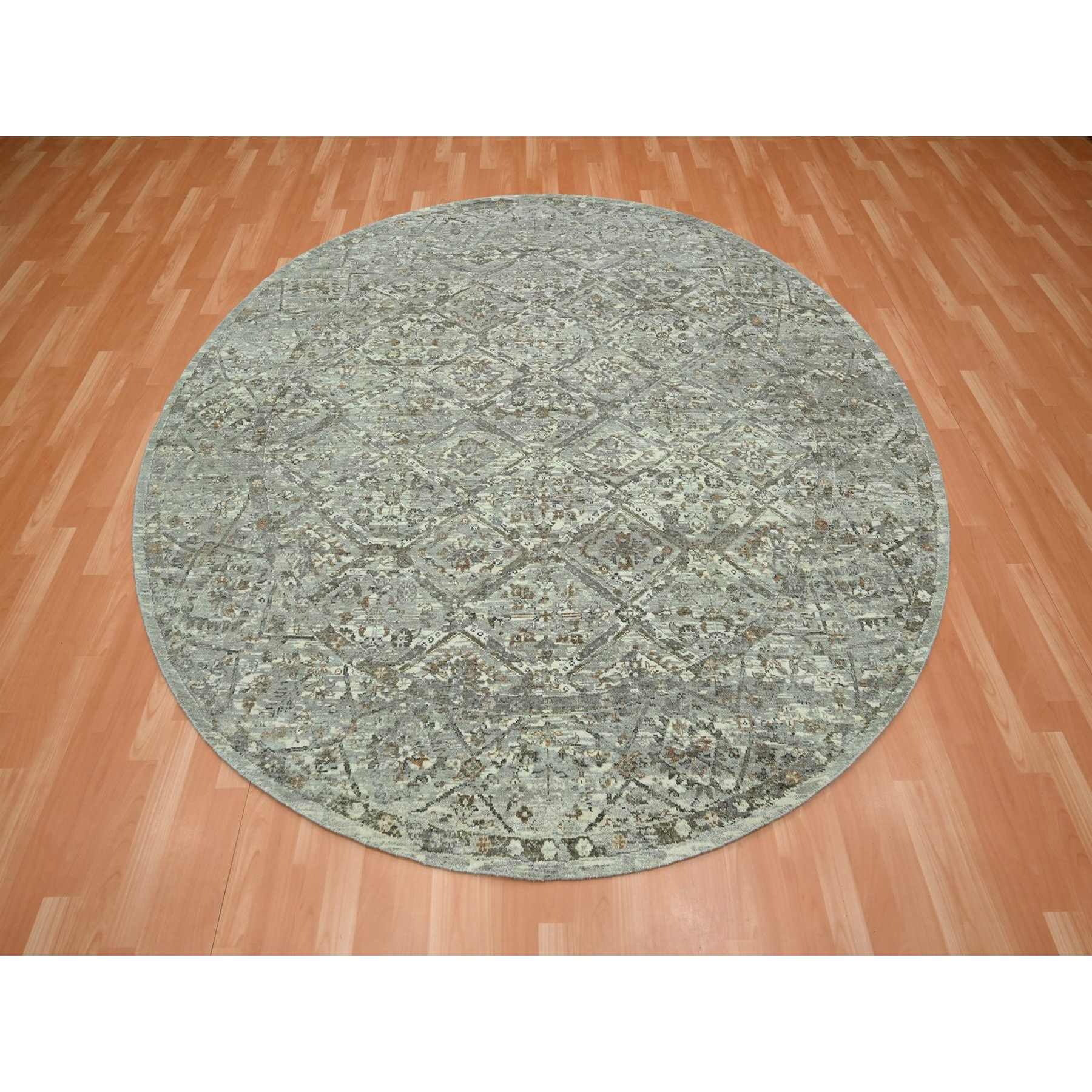 Oushak-And-Peshawar-Hand-Knotted-Rug-378715