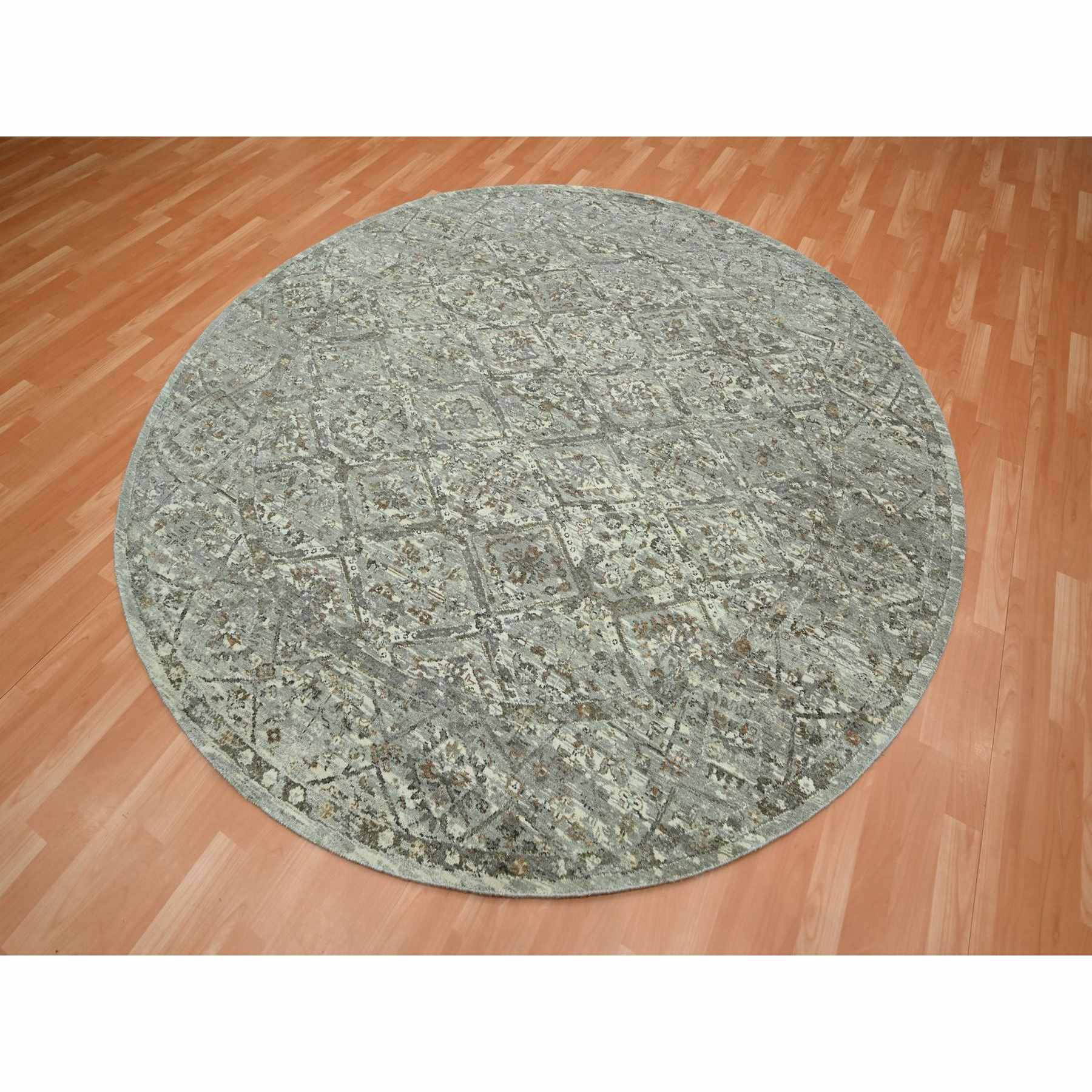 Oushak-And-Peshawar-Hand-Knotted-Rug-378715
