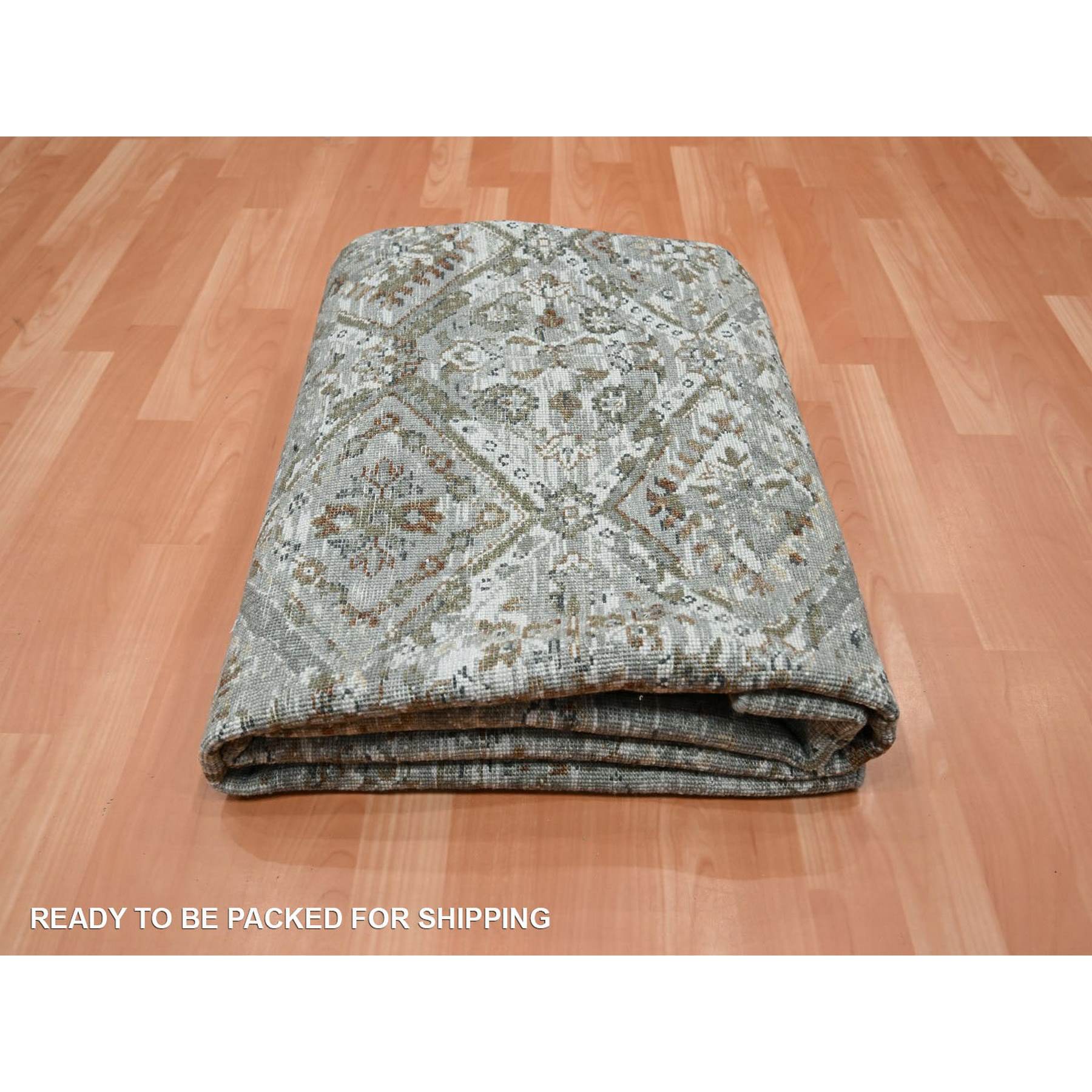 Oushak-And-Peshawar-Hand-Knotted-Rug-378715