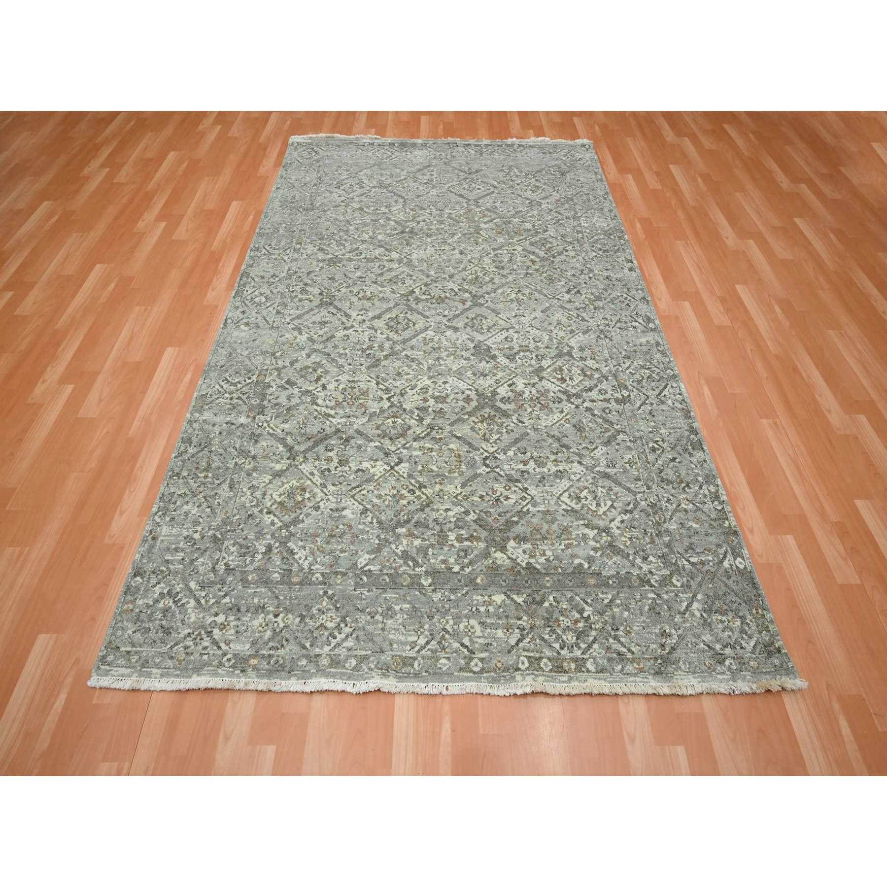 Oushak-And-Peshawar-Hand-Knotted-Rug-378725