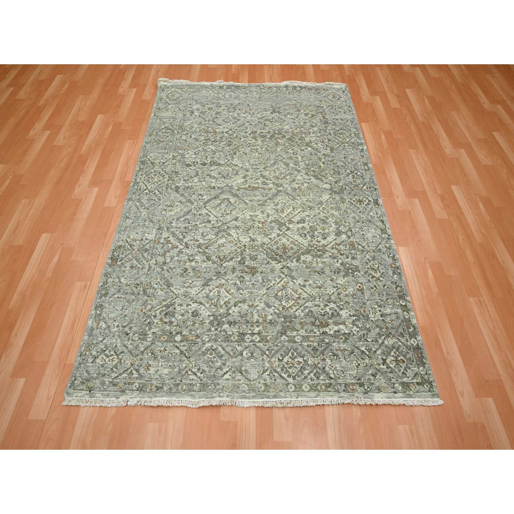 Oushak-And-Peshawar-Hand-Knotted-Rug-378730