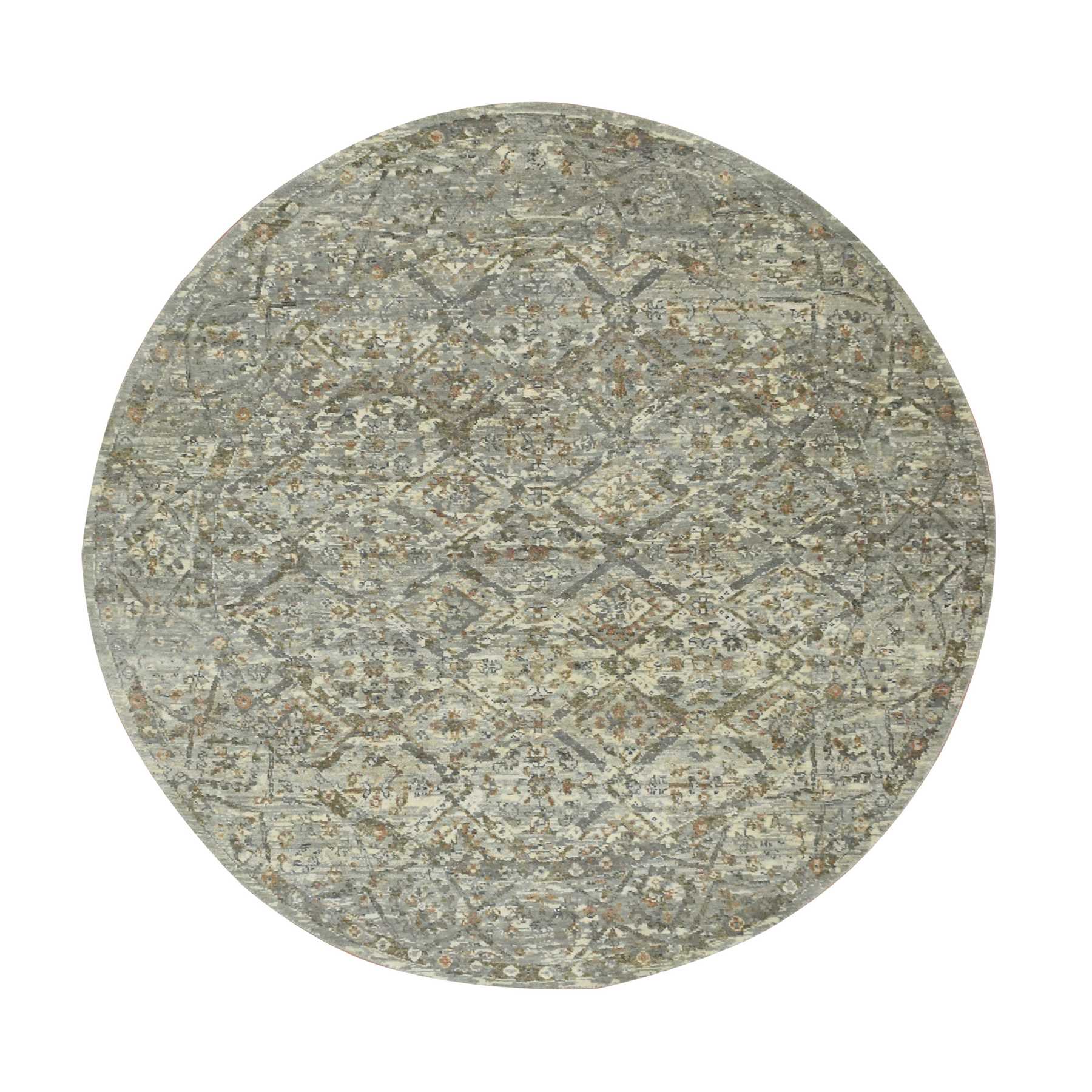 Oushak-And-Peshawar-Hand-Knotted-Rug-378735
