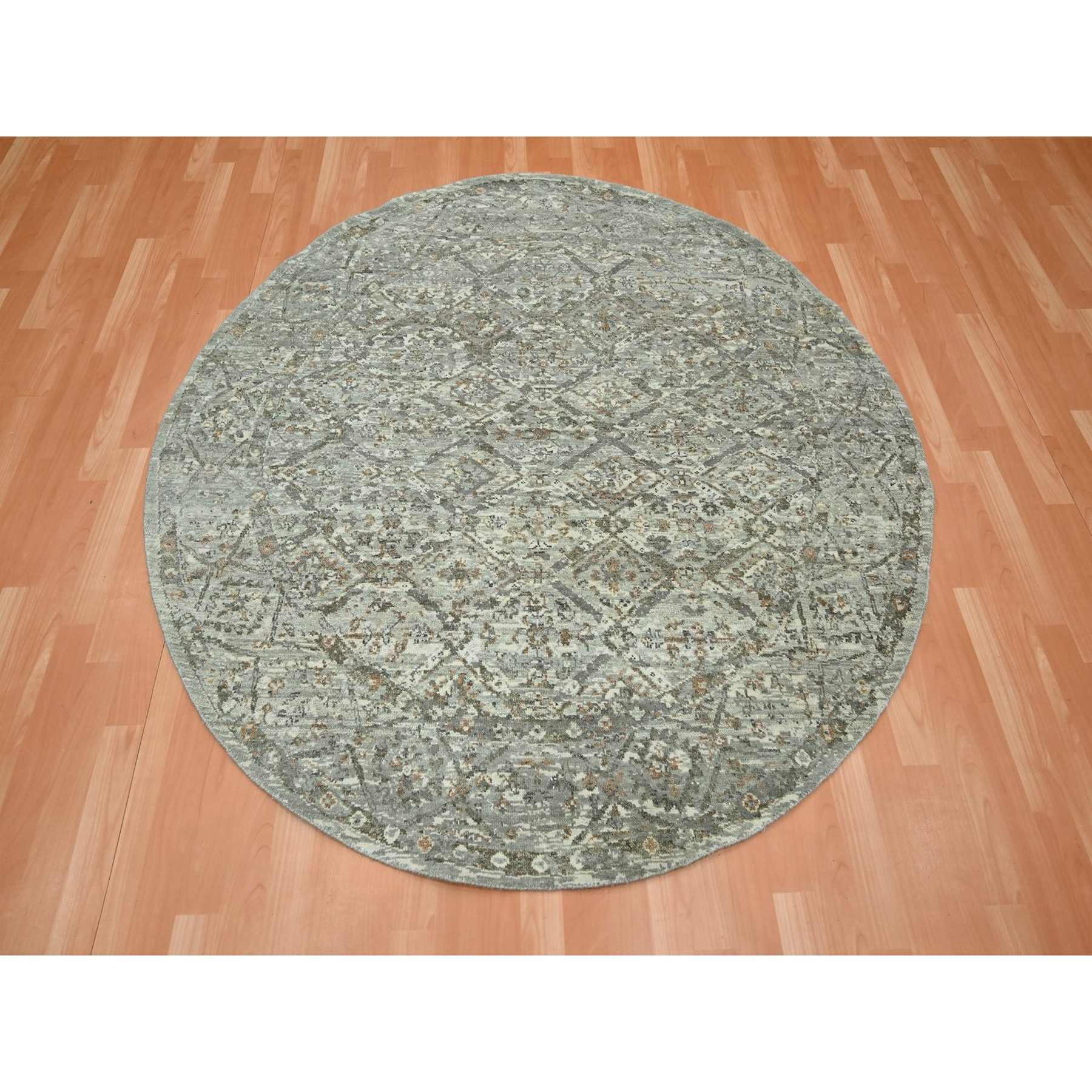 Oushak-And-Peshawar-Hand-Knotted-Rug-378735
