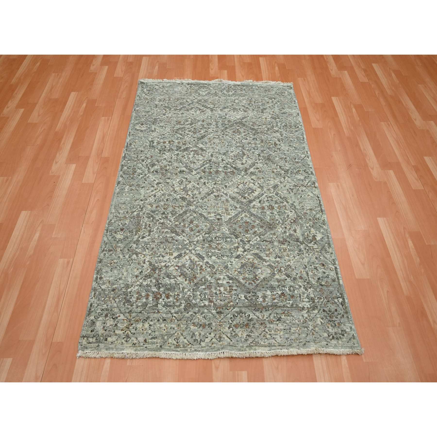 Oushak-And-Peshawar-Hand-Knotted-Rug-378740