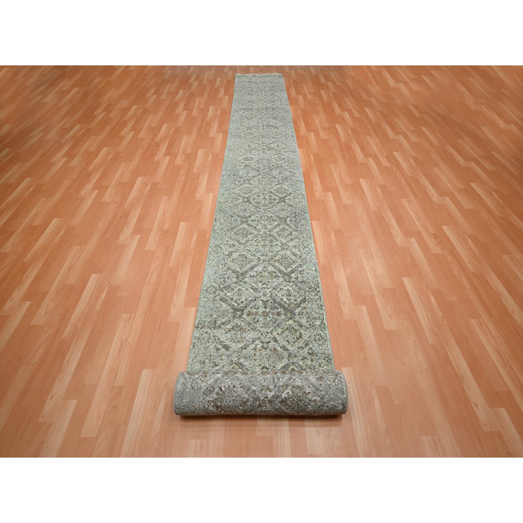 Oushak-And-Peshawar-Hand-Knotted-Rug-378745