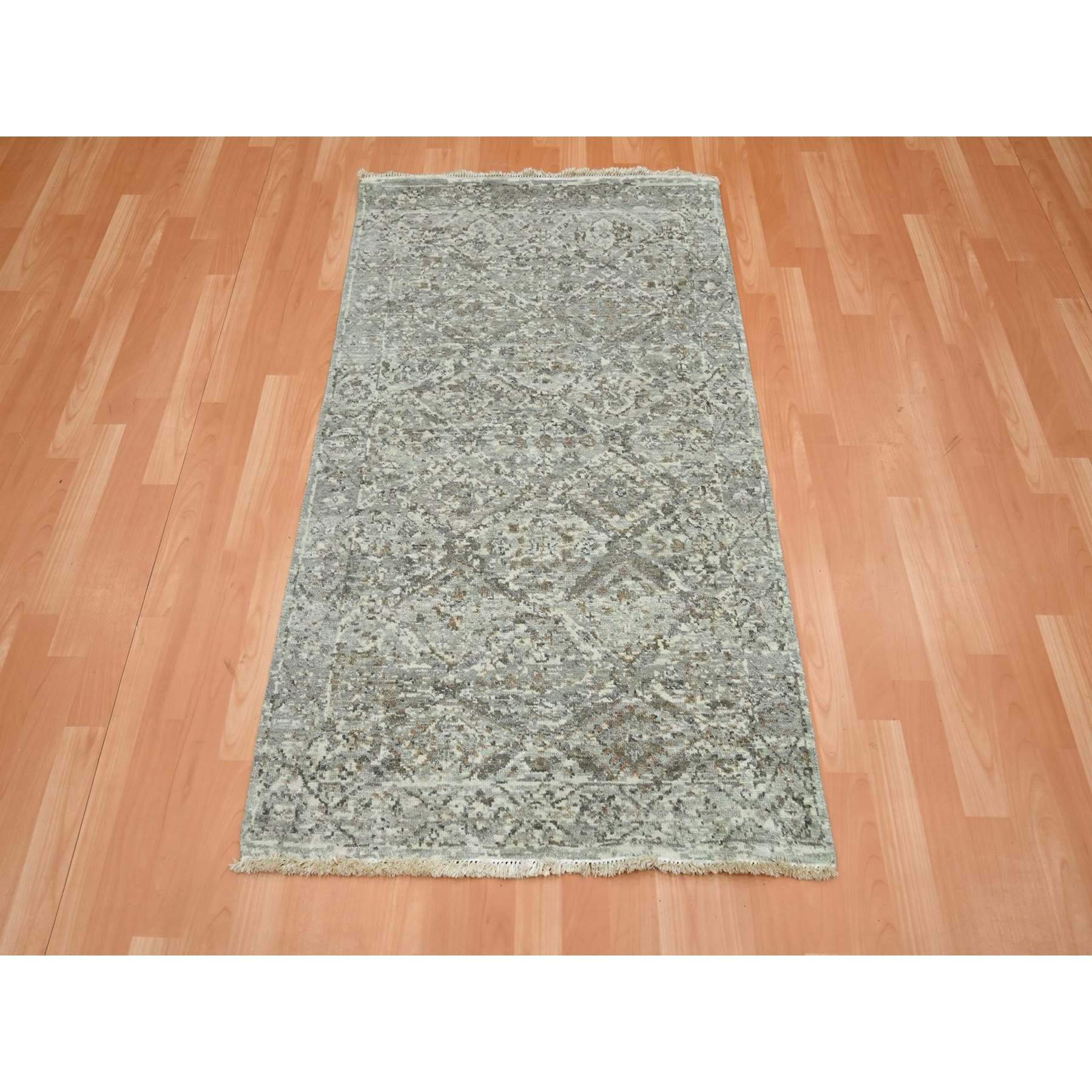 Oushak-And-Peshawar-Hand-Knotted-Rug-378790