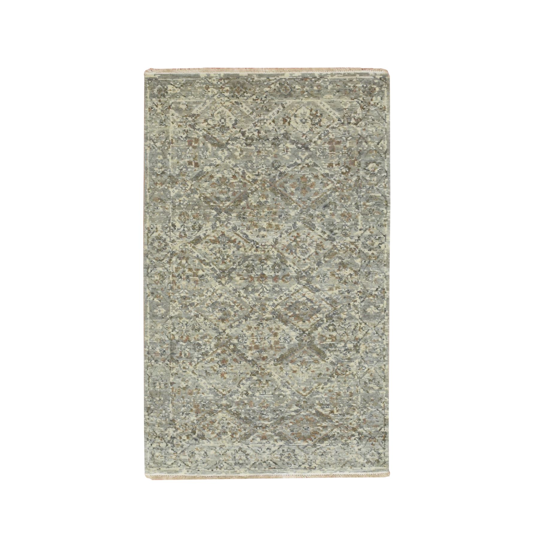 Oushak-And-Peshawar-Hand-Knotted-Rug-378795