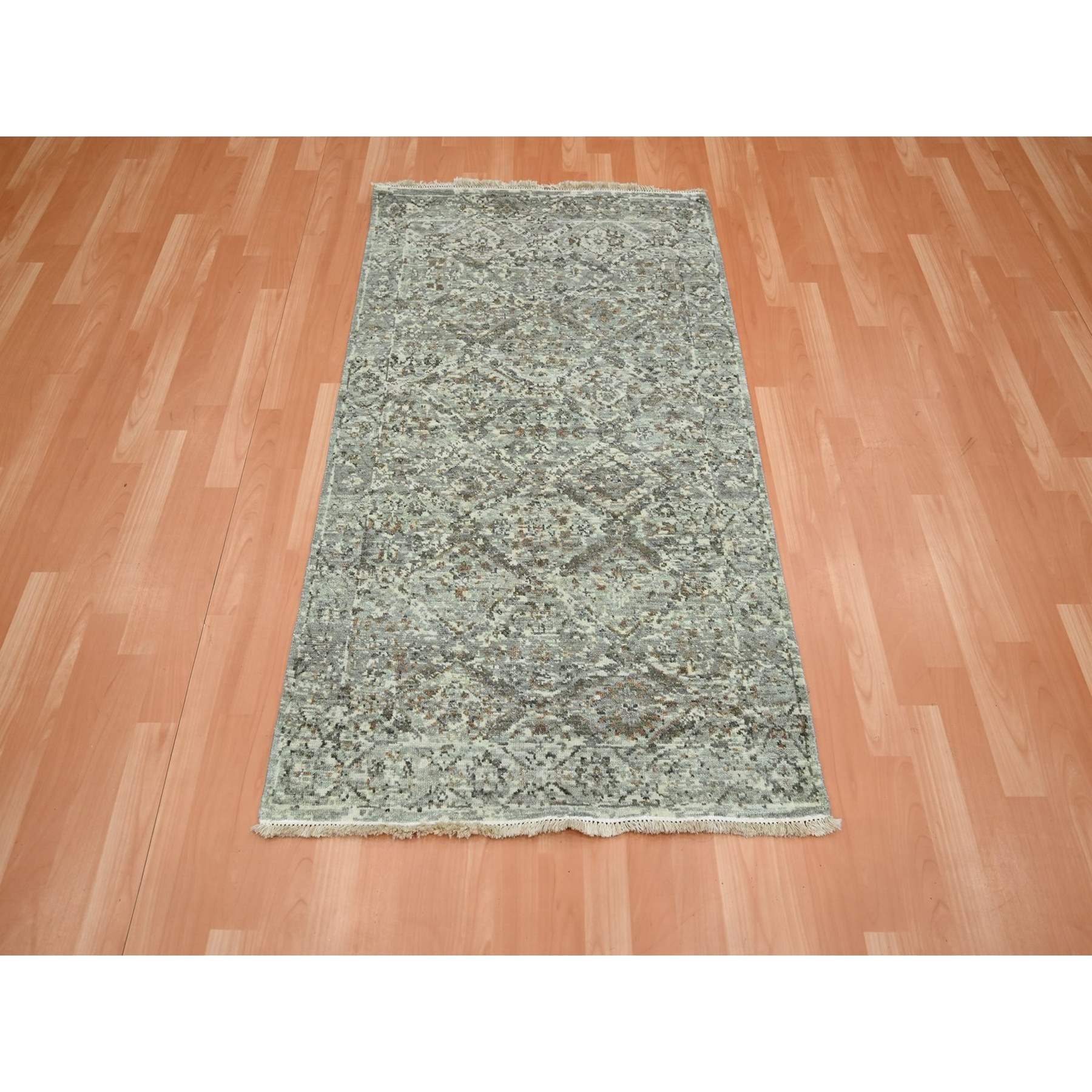 Oushak-And-Peshawar-Hand-Knotted-Rug-378795