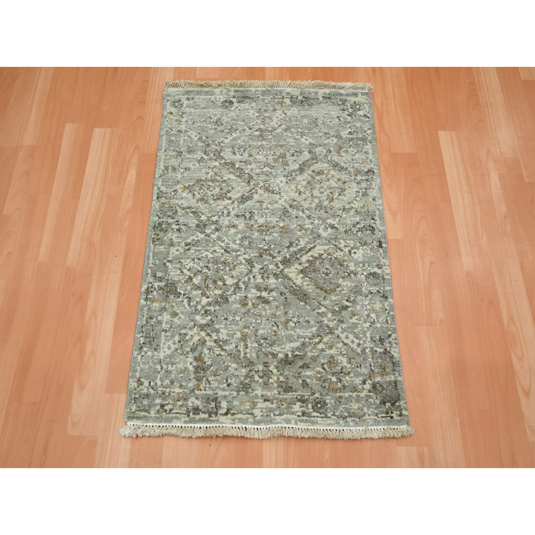Oushak-And-Peshawar-Hand-Knotted-Rug-378805