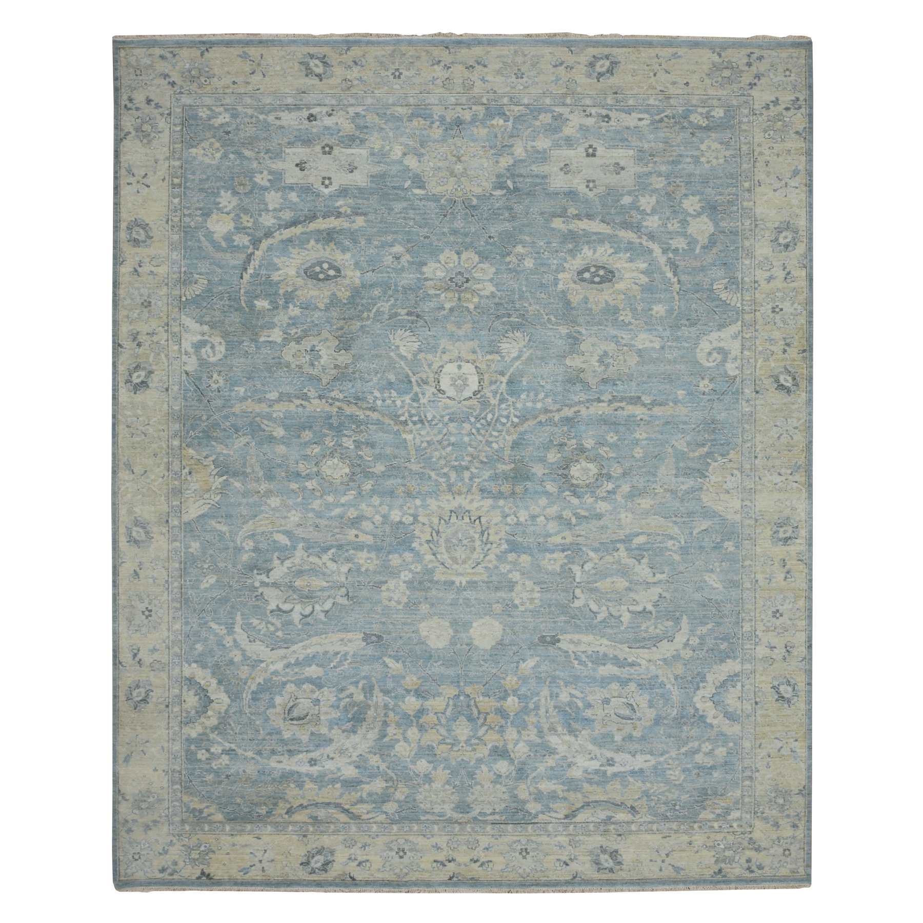 Oushak-And-Peshawar-Hand-Knotted-Rug-378825
