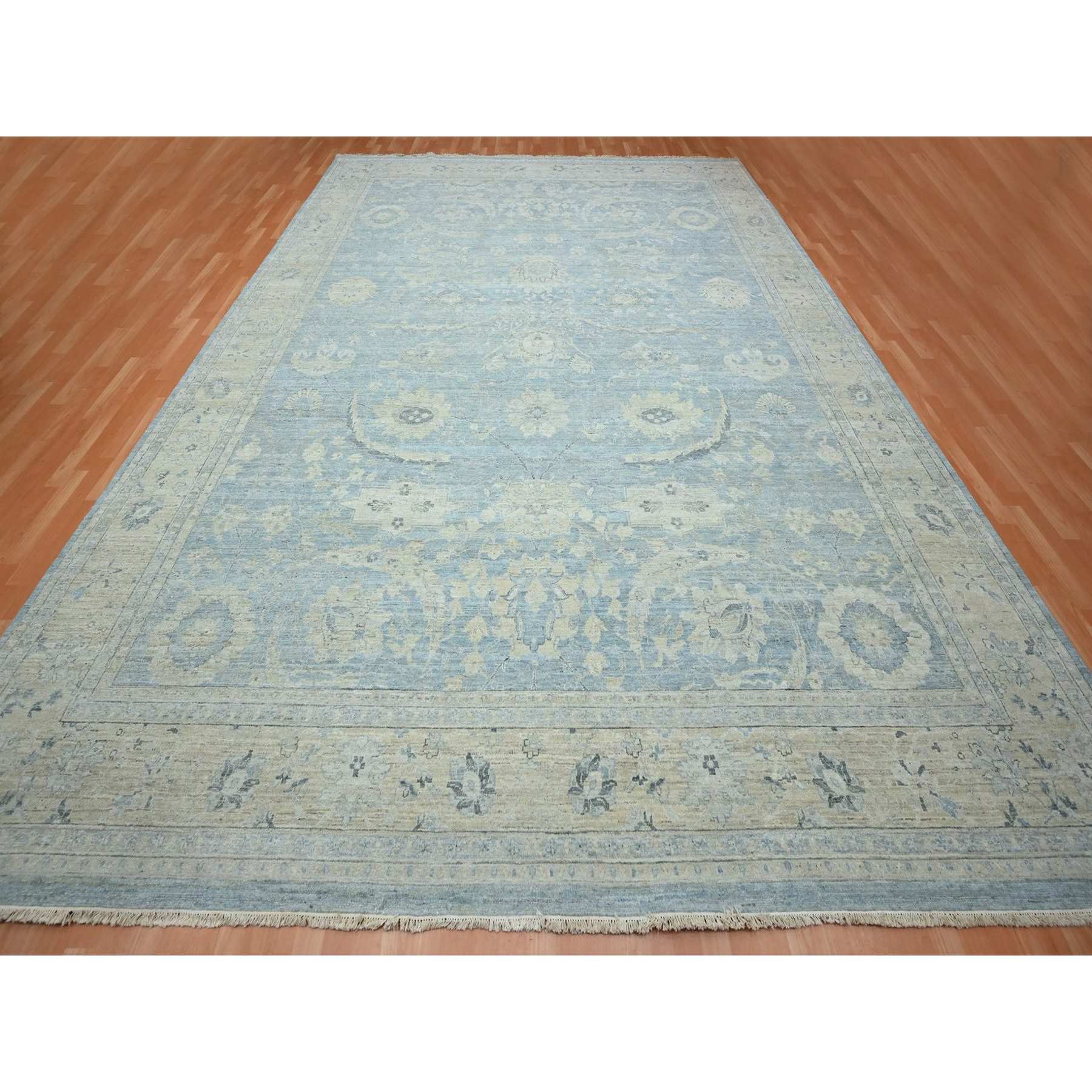 Oushak-And-Peshawar-Hand-Knotted-Rug-378825