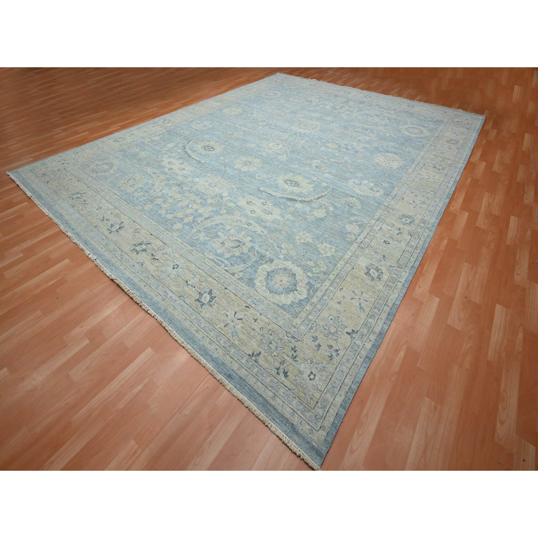 Oushak-And-Peshawar-Hand-Knotted-Rug-378825