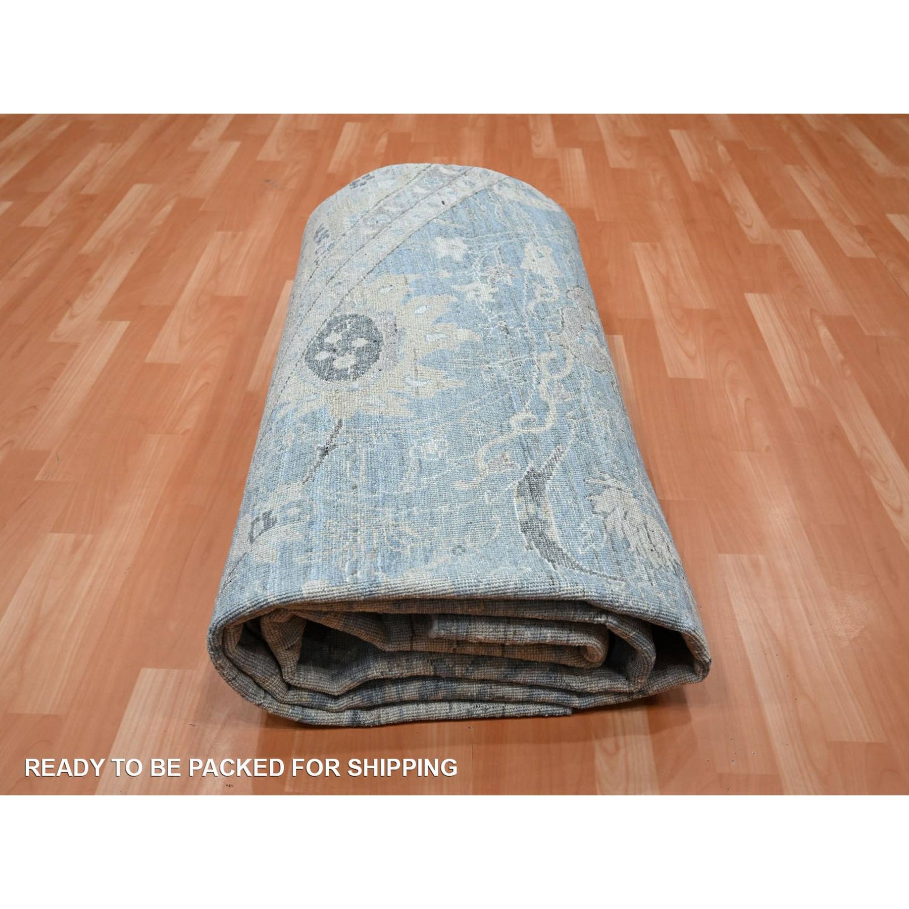 Oushak-And-Peshawar-Hand-Knotted-Rug-378830