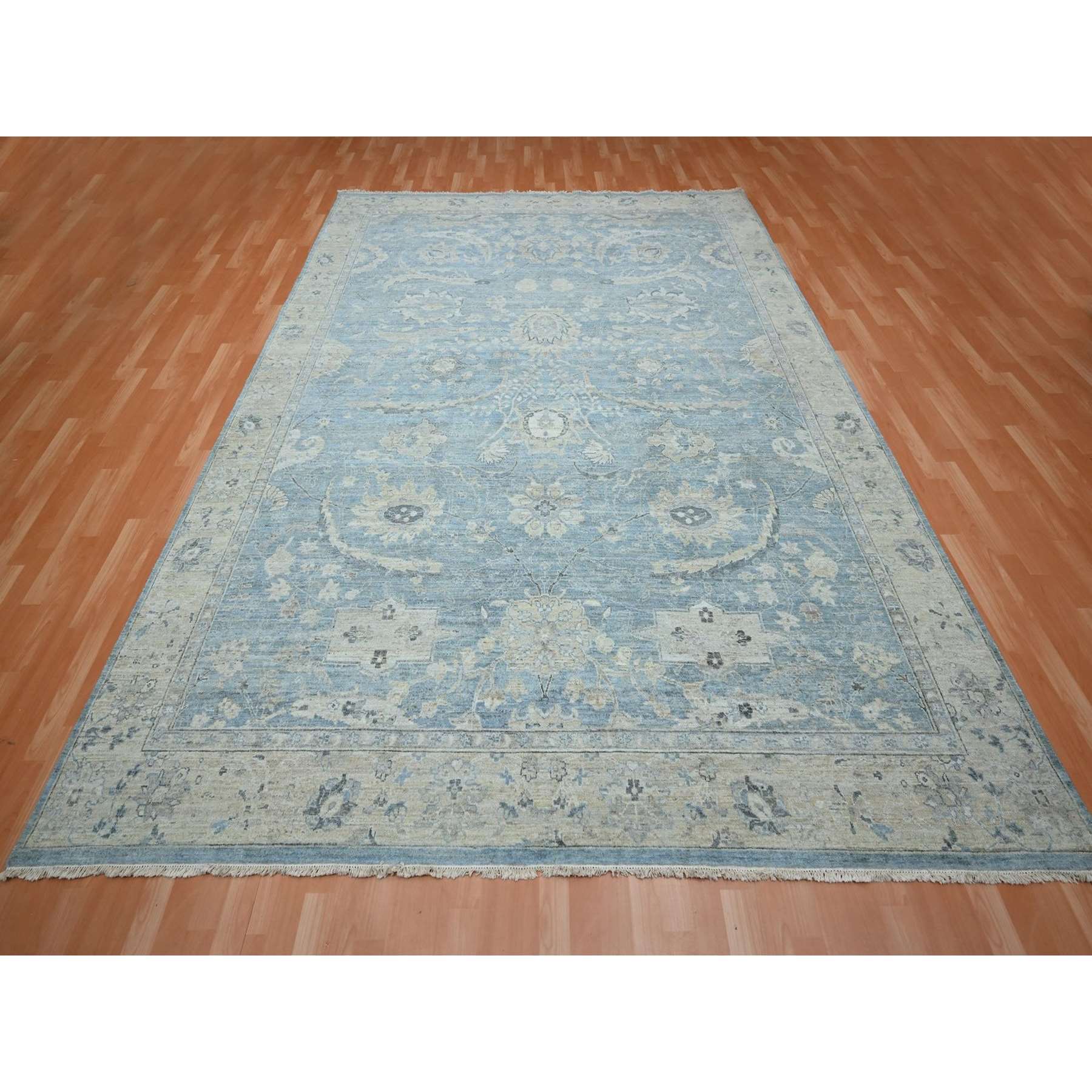 Oushak-And-Peshawar-Hand-Knotted-Rug-378835