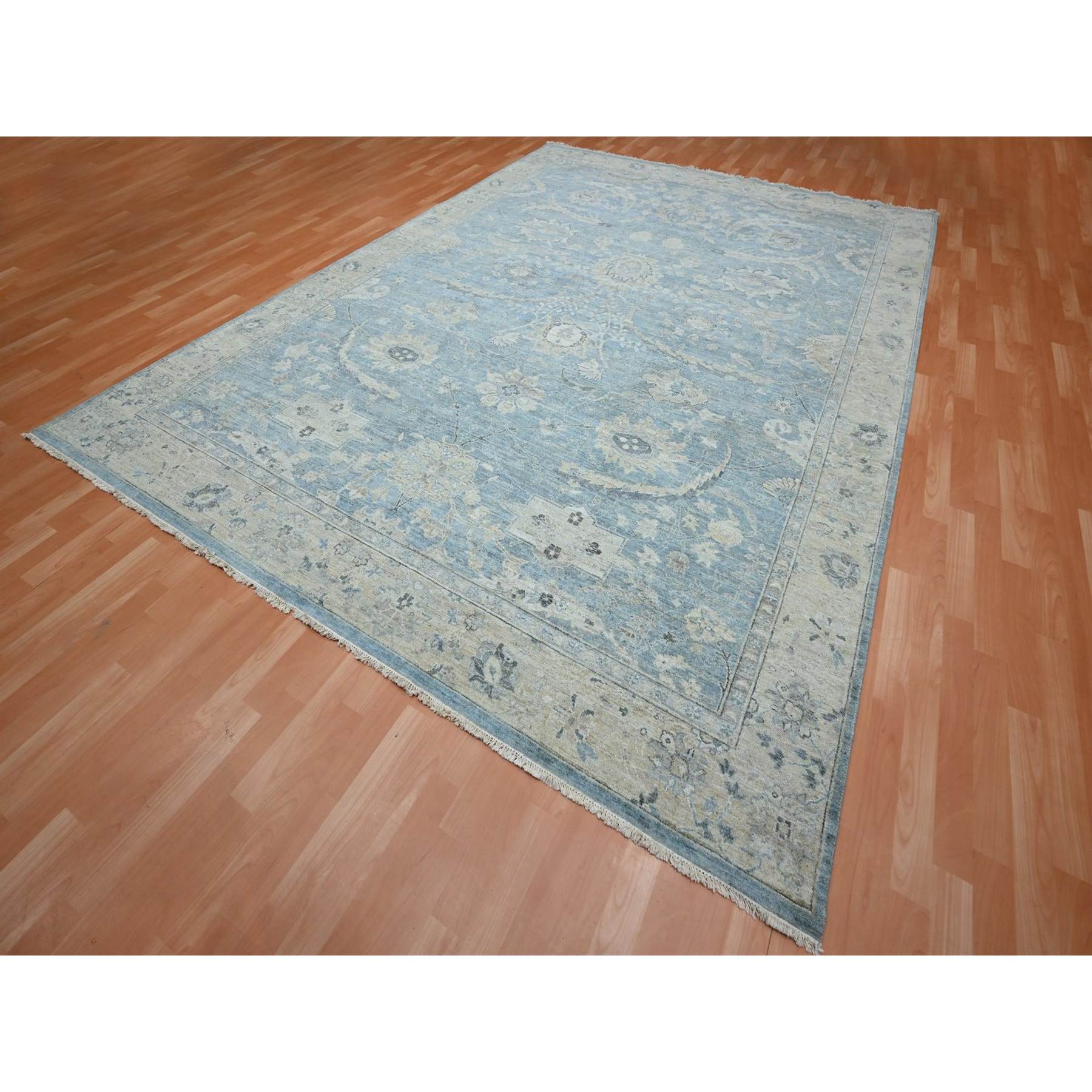 Oushak-And-Peshawar-Hand-Knotted-Rug-378835
