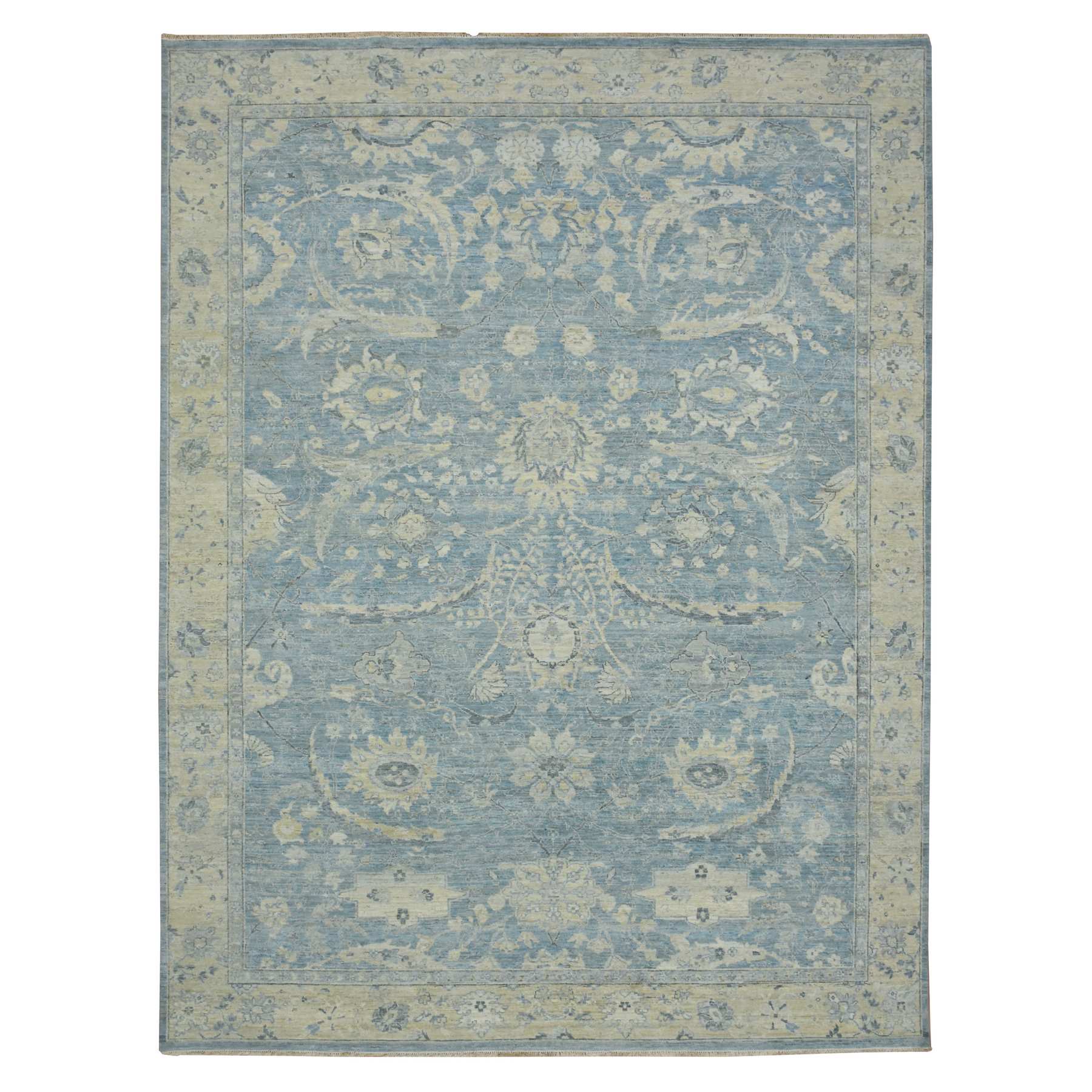 Oushak-And-Peshawar-Hand-Knotted-Rug-378840