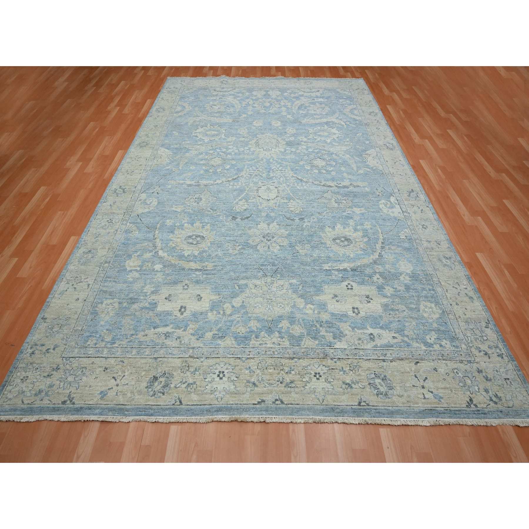 Oushak-And-Peshawar-Hand-Knotted-Rug-378840