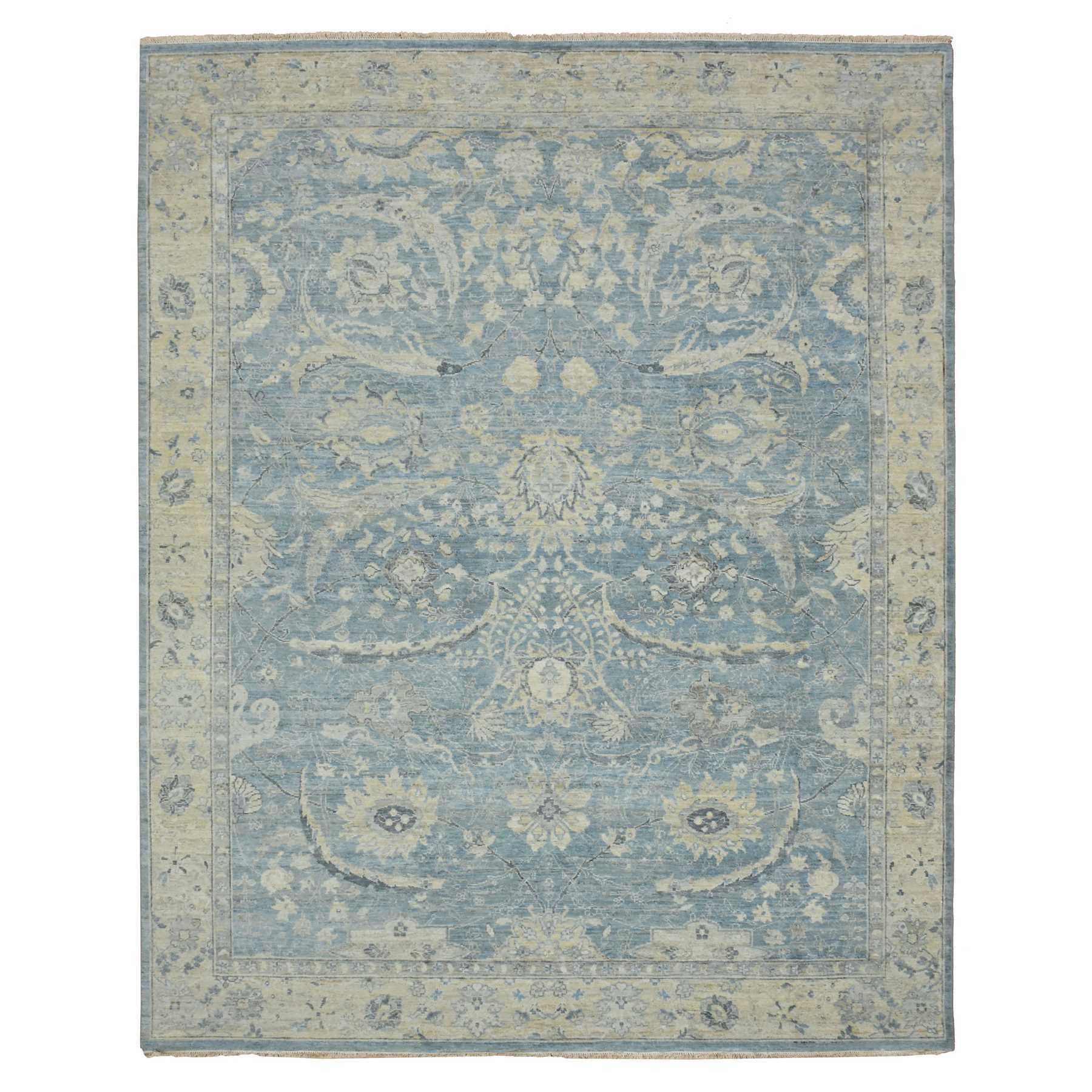 Oushak-And-Peshawar-Hand-Knotted-Rug-378845