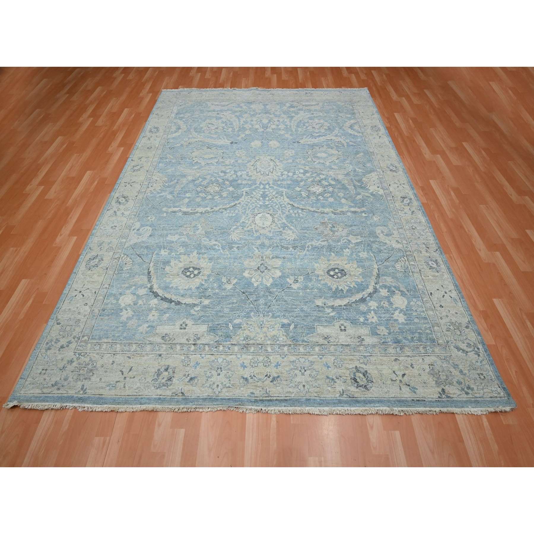 Oushak-And-Peshawar-Hand-Knotted-Rug-378845