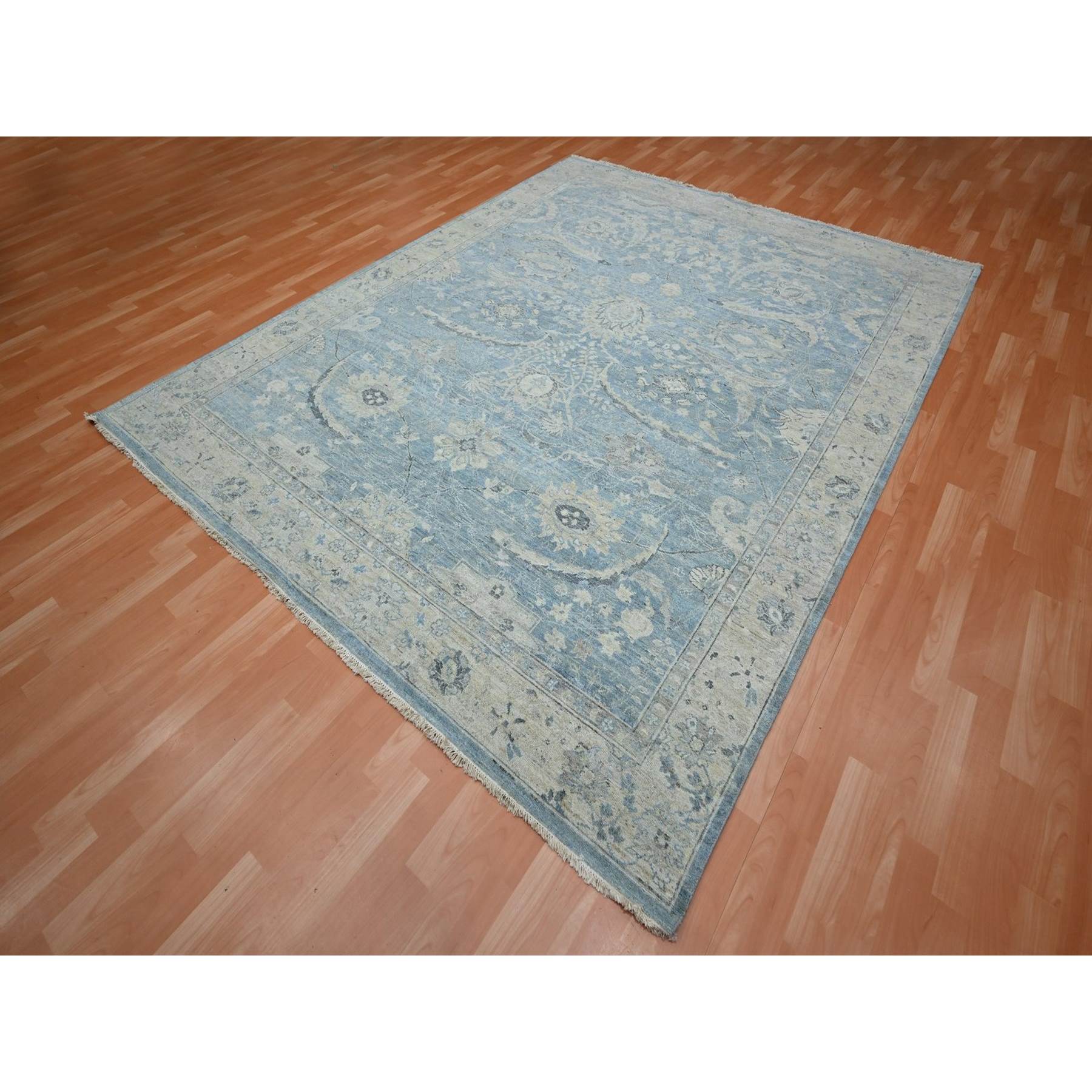 Oushak-And-Peshawar-Hand-Knotted-Rug-378845