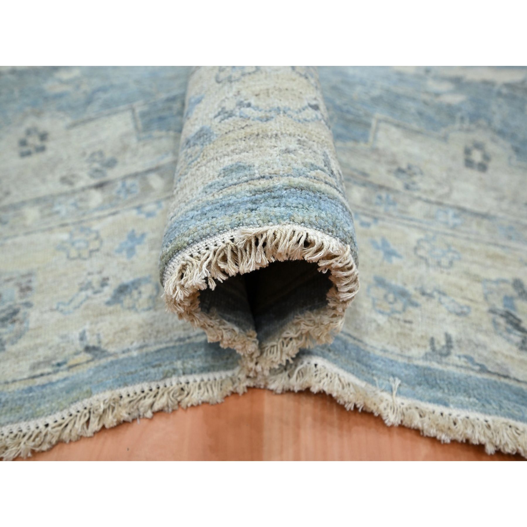Oushak-And-Peshawar-Hand-Knotted-Rug-378845