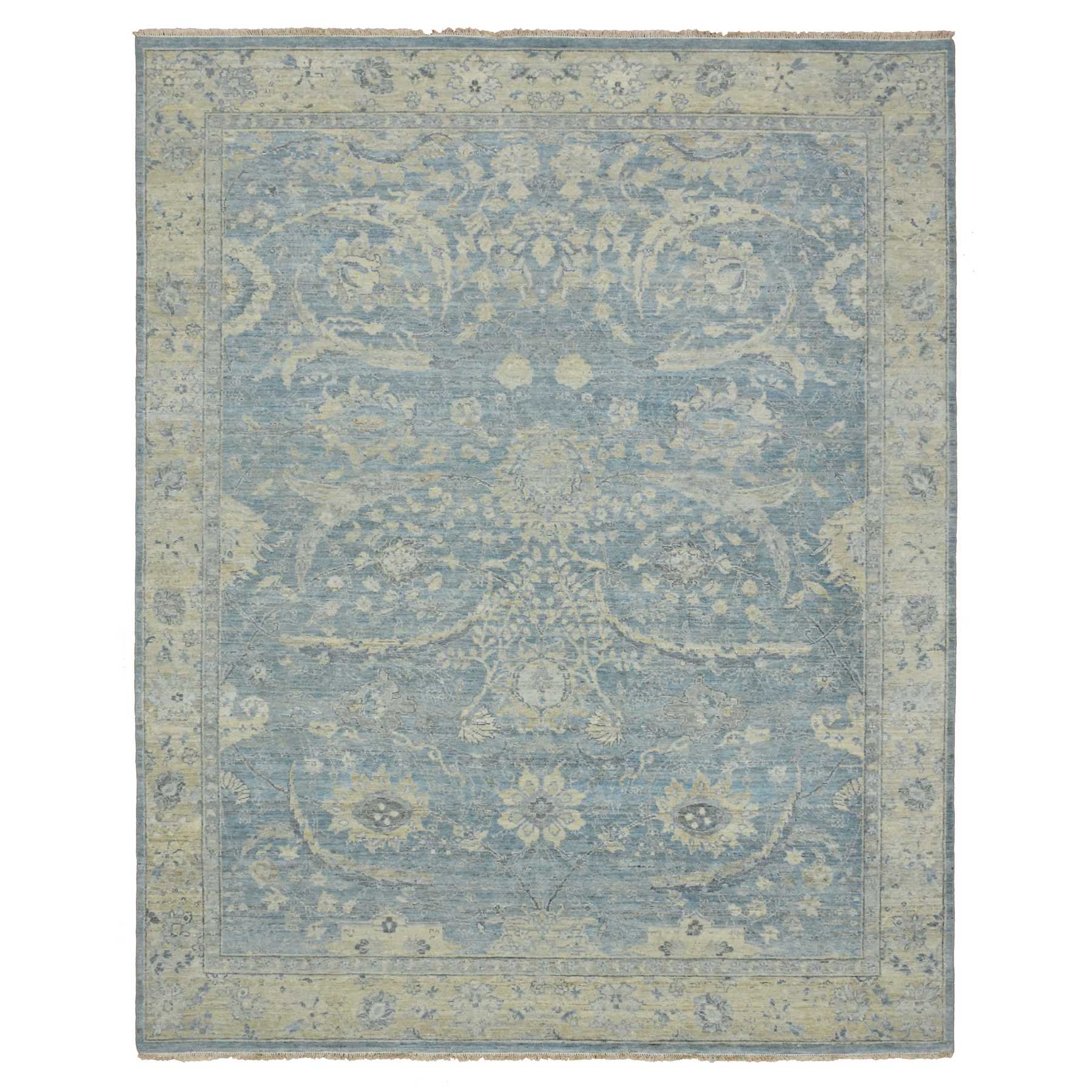 Oushak-And-Peshawar-Hand-Knotted-Rug-378850