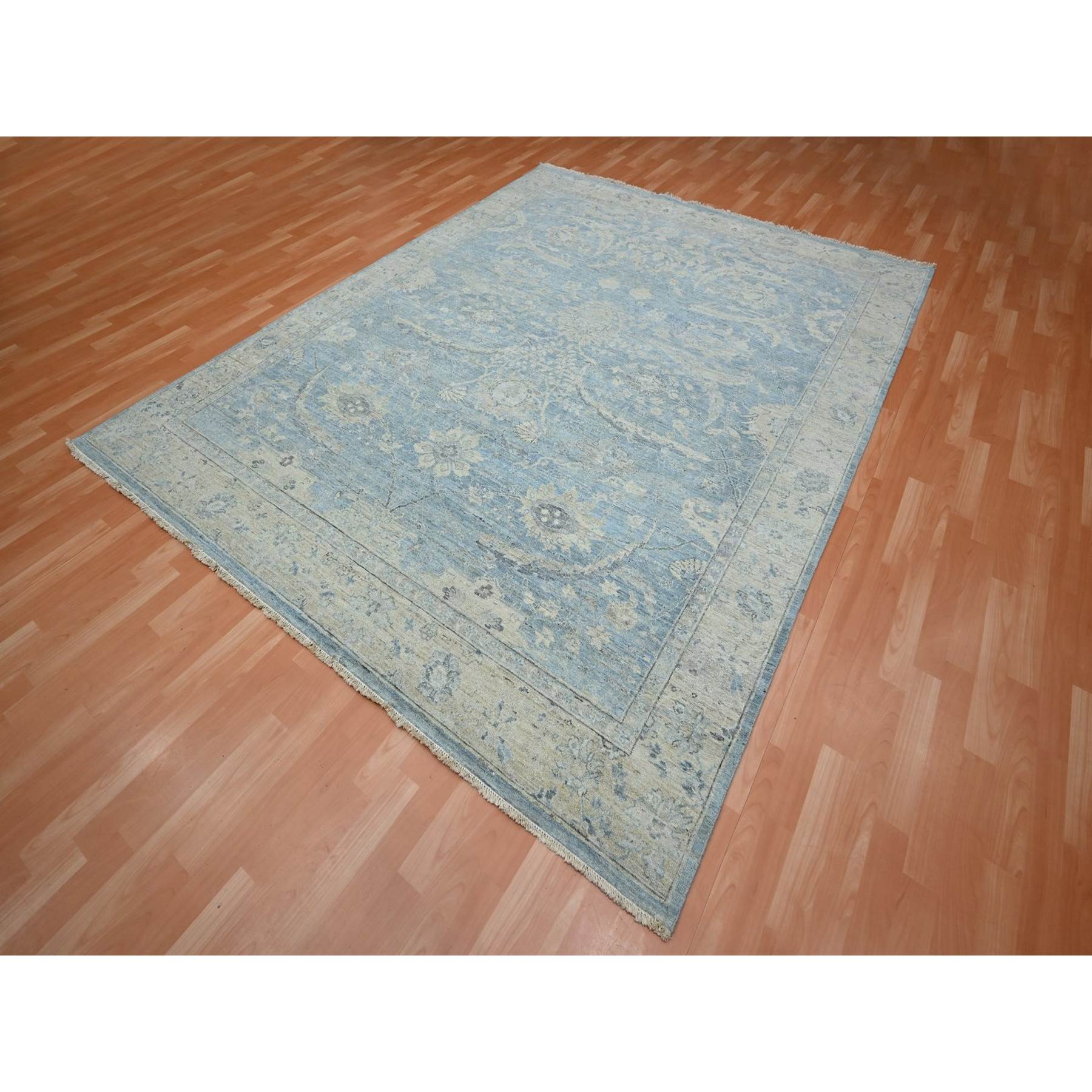 Oushak-And-Peshawar-Hand-Knotted-Rug-378850