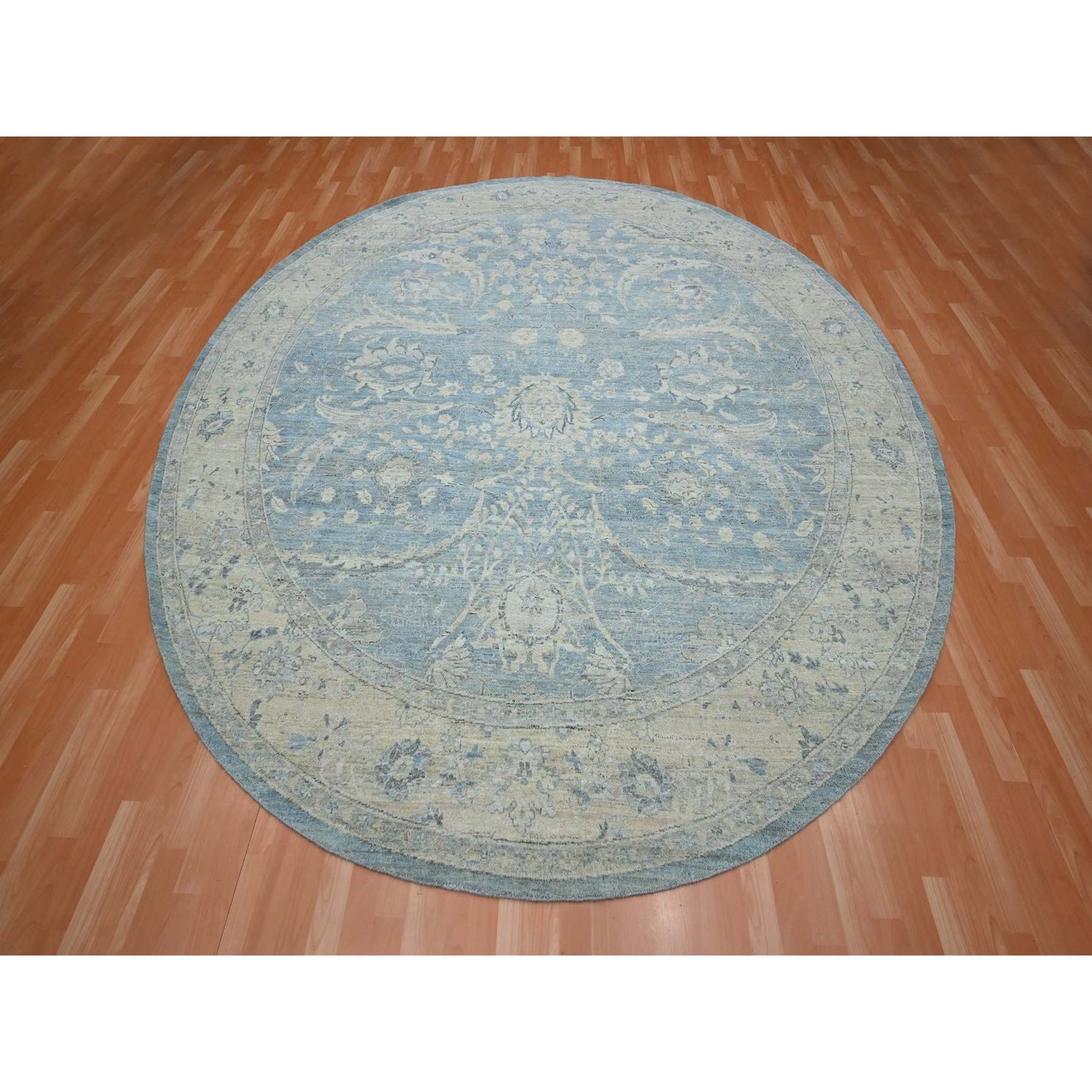 Oushak-And-Peshawar-Hand-Knotted-Rug-378855